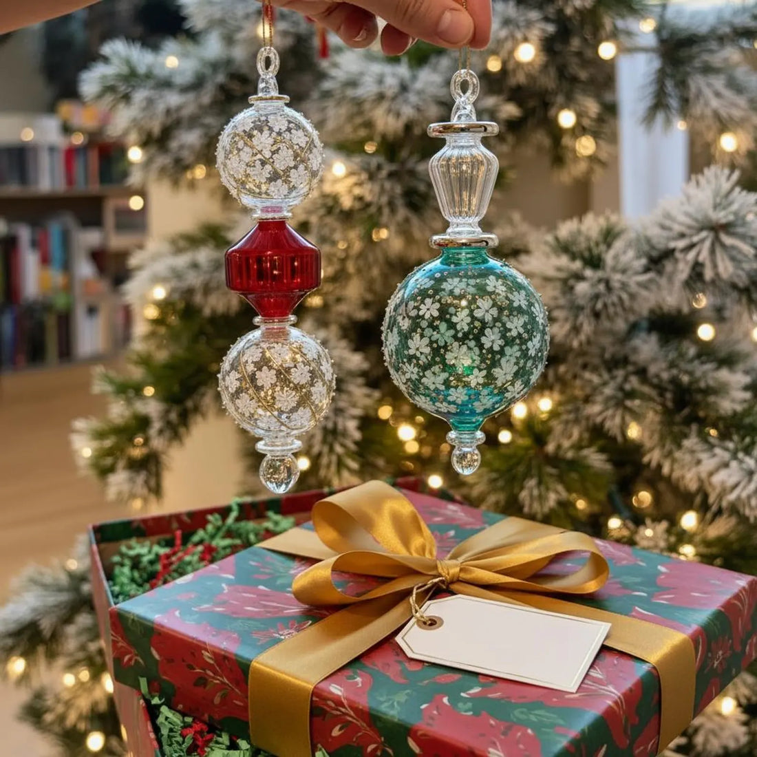 Personalized Christmas Gift with 14K Gold Ornaments