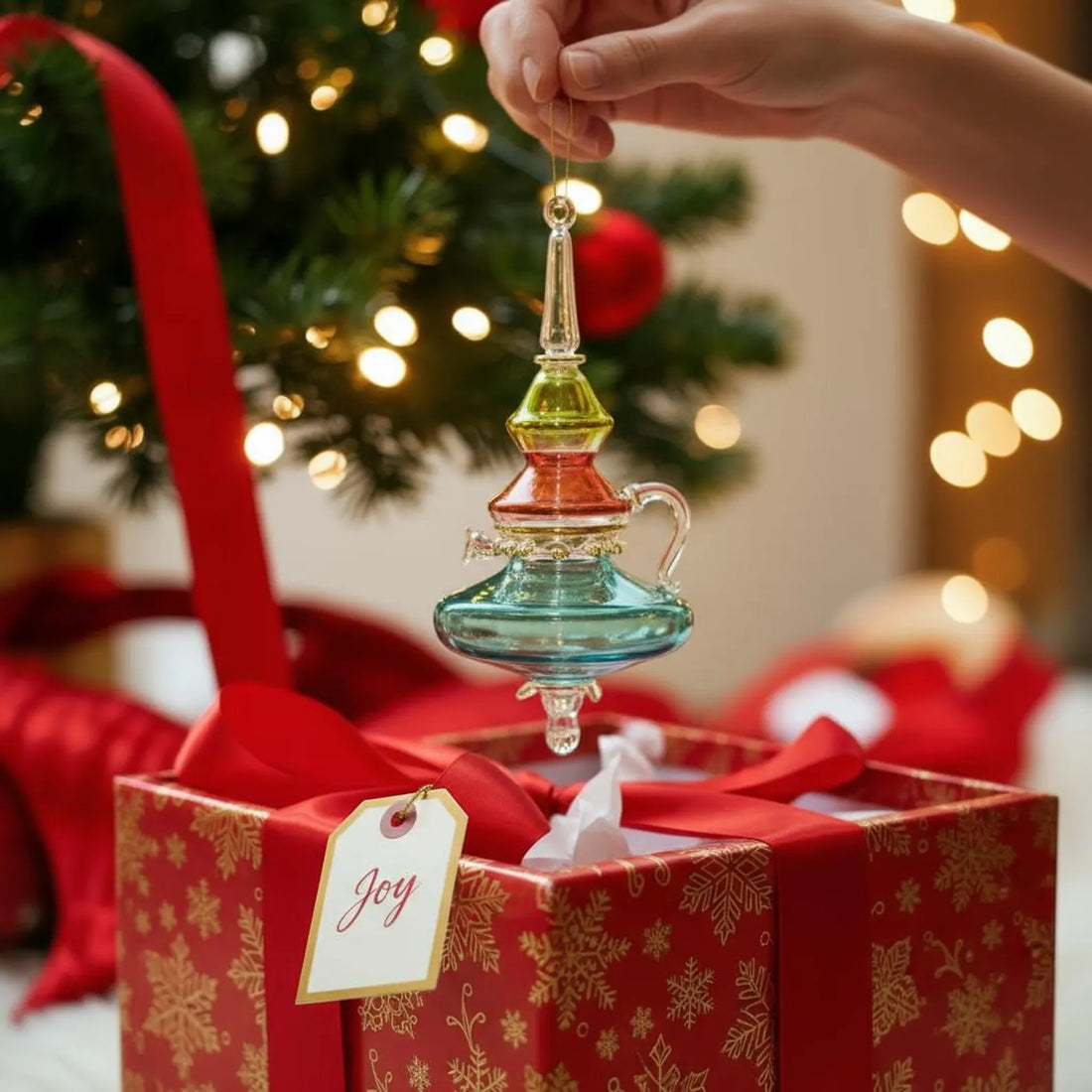 Handmade Blown Glass Christmas Ornament