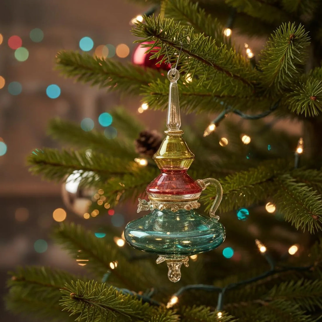 Handmade Blown Glass Christmas Ornament