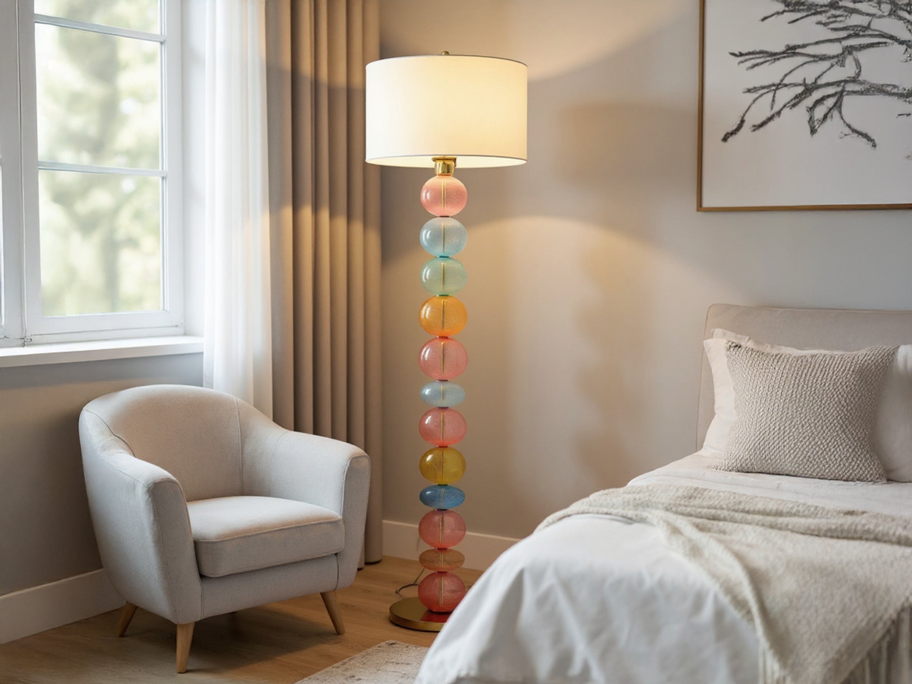 Modern Glass Floor Lamp