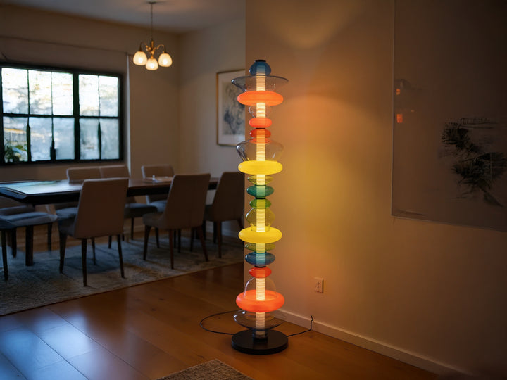Handmade Colorful Glass Floor Lamp