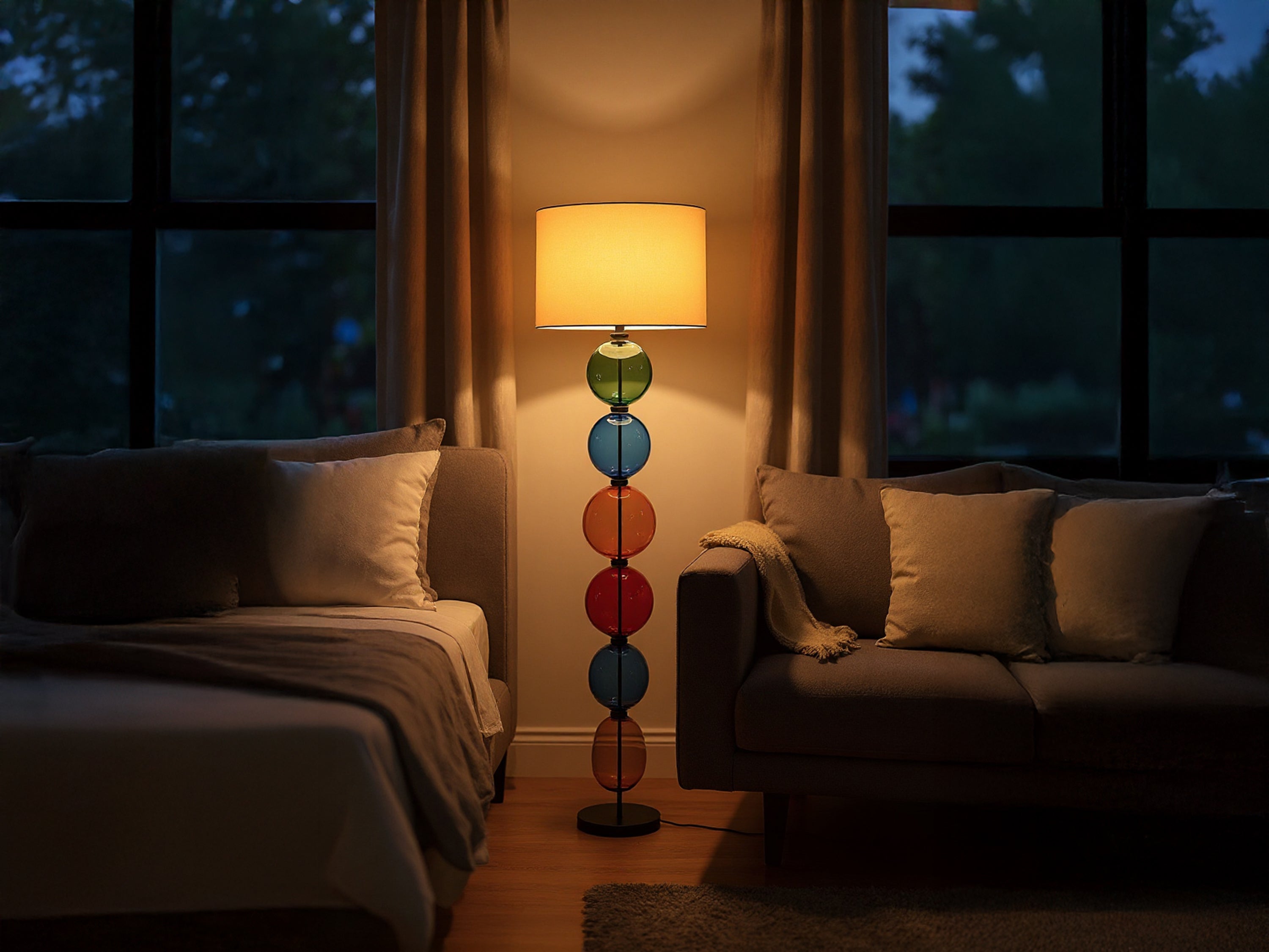 Customized Glass Floor Lamp Unique Standing Lamp