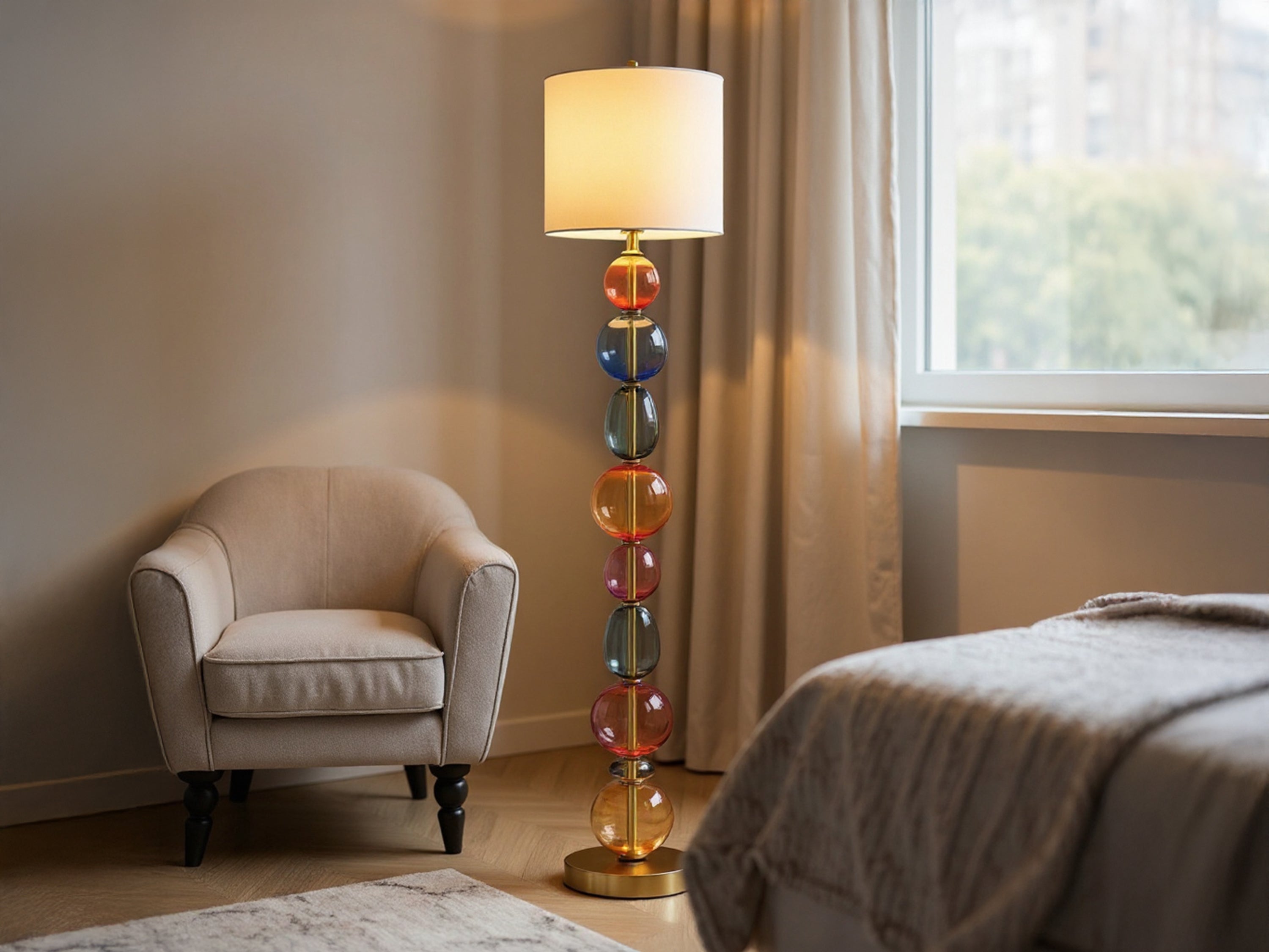 Customized Handcrafted Glass Modern Floor Lamp