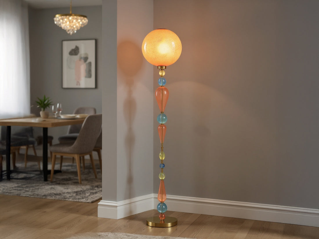 Handcrafted Colorful Glass Floor Lamp
