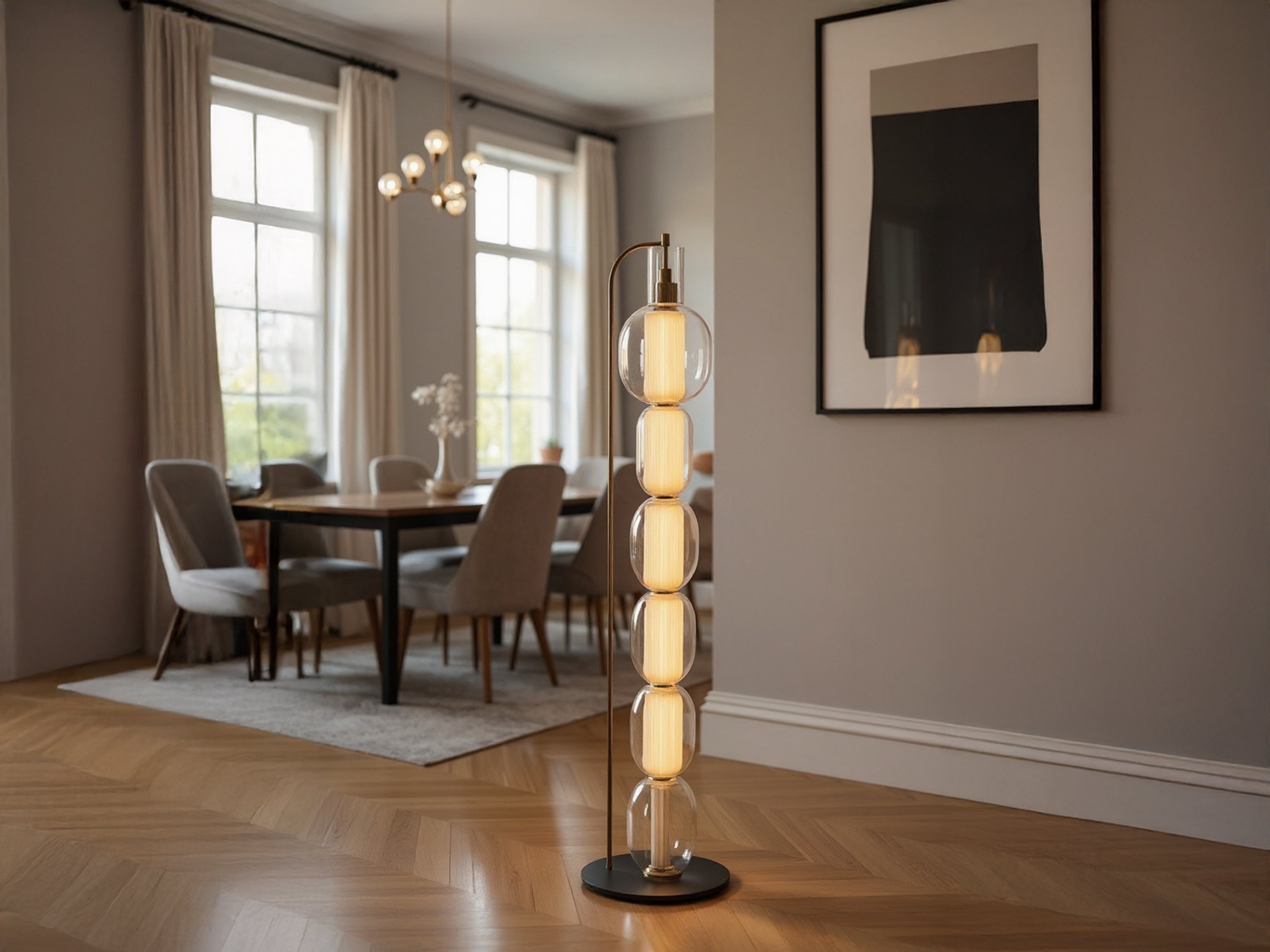 Customized Handmade Glass Floor Lamp