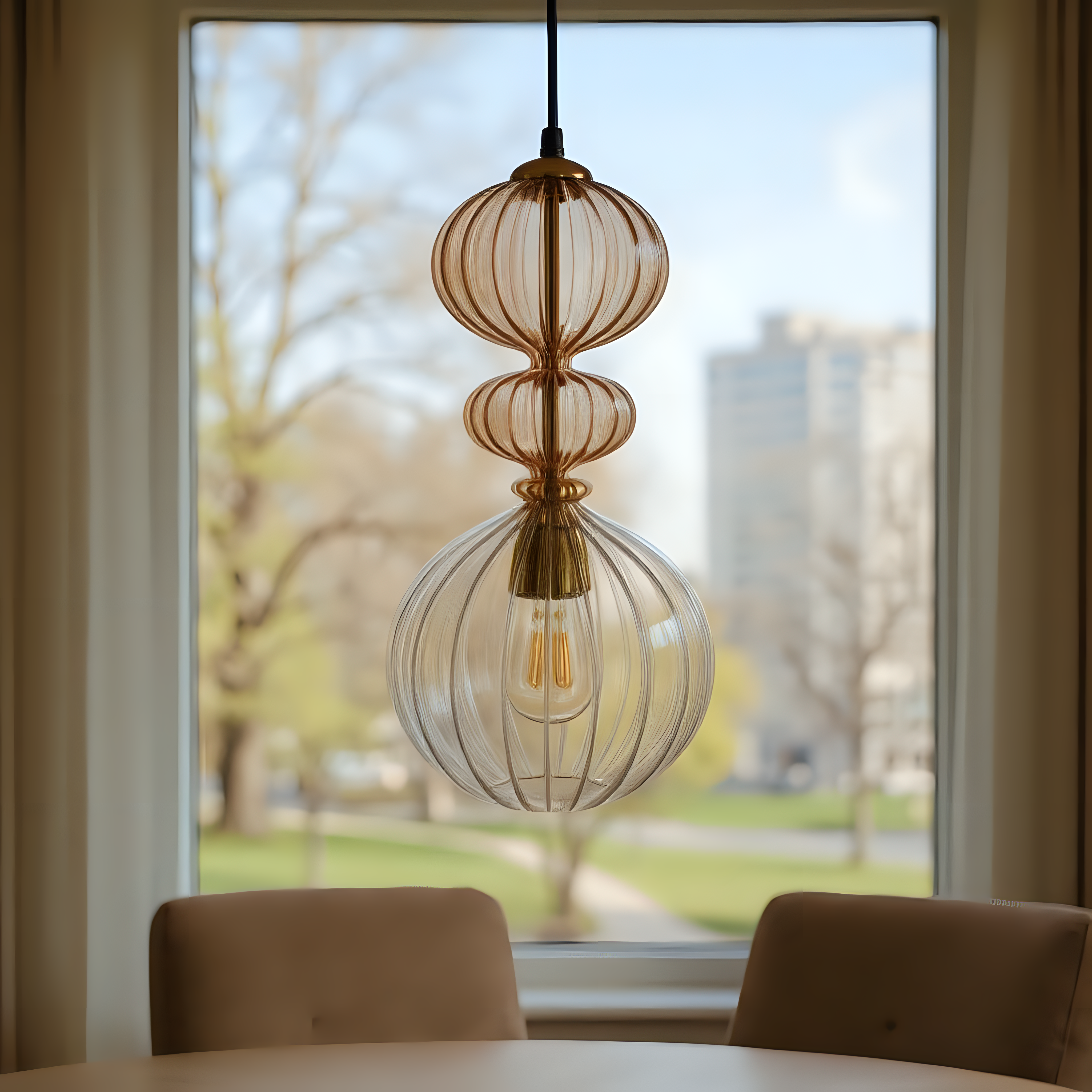Hand Blown Glass Pendant Light