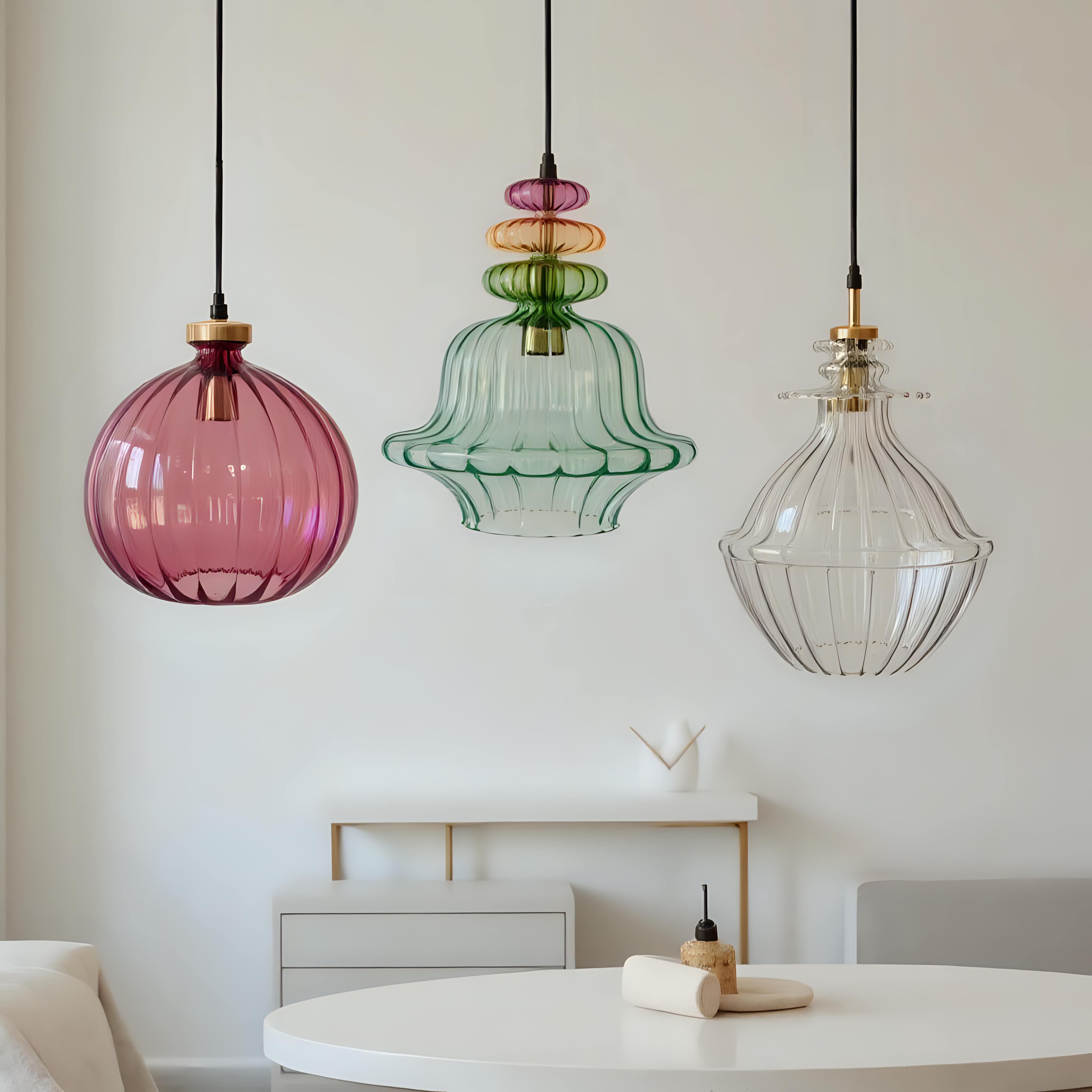 Hand Blown Glass Pendant Light