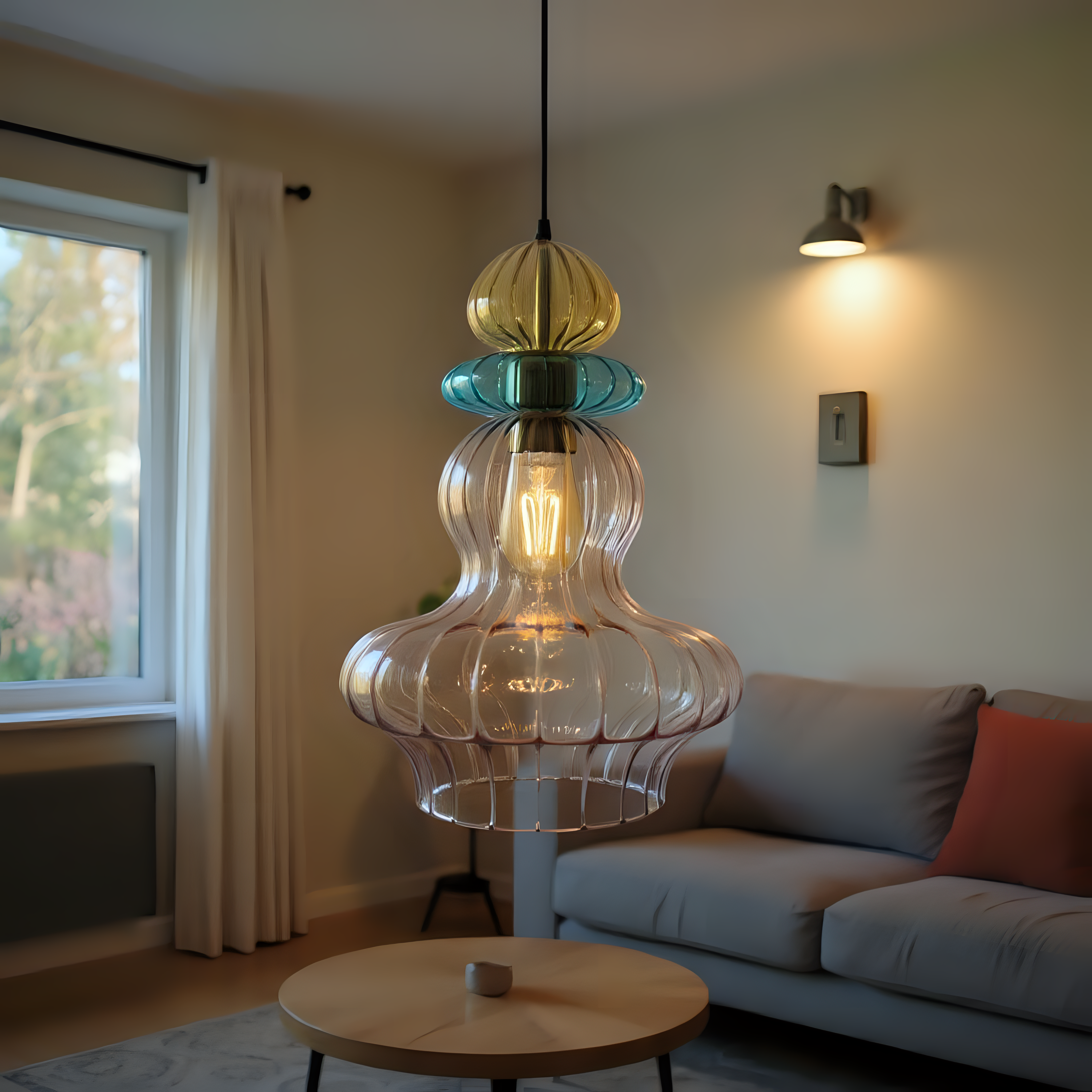 Hand Blown Glass Pendant Light