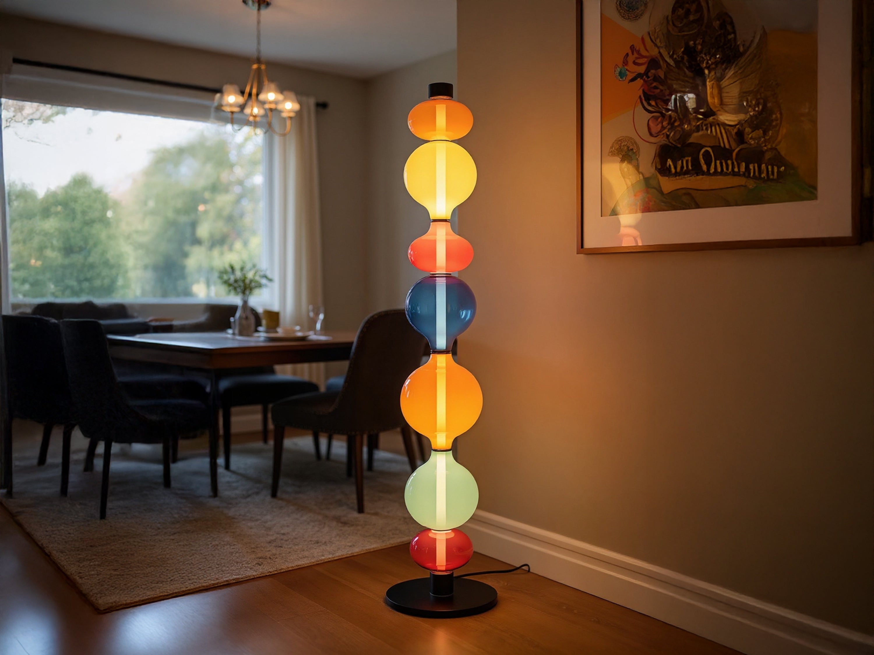 Glass Floor Lamp Unique Tall Standing Lamp