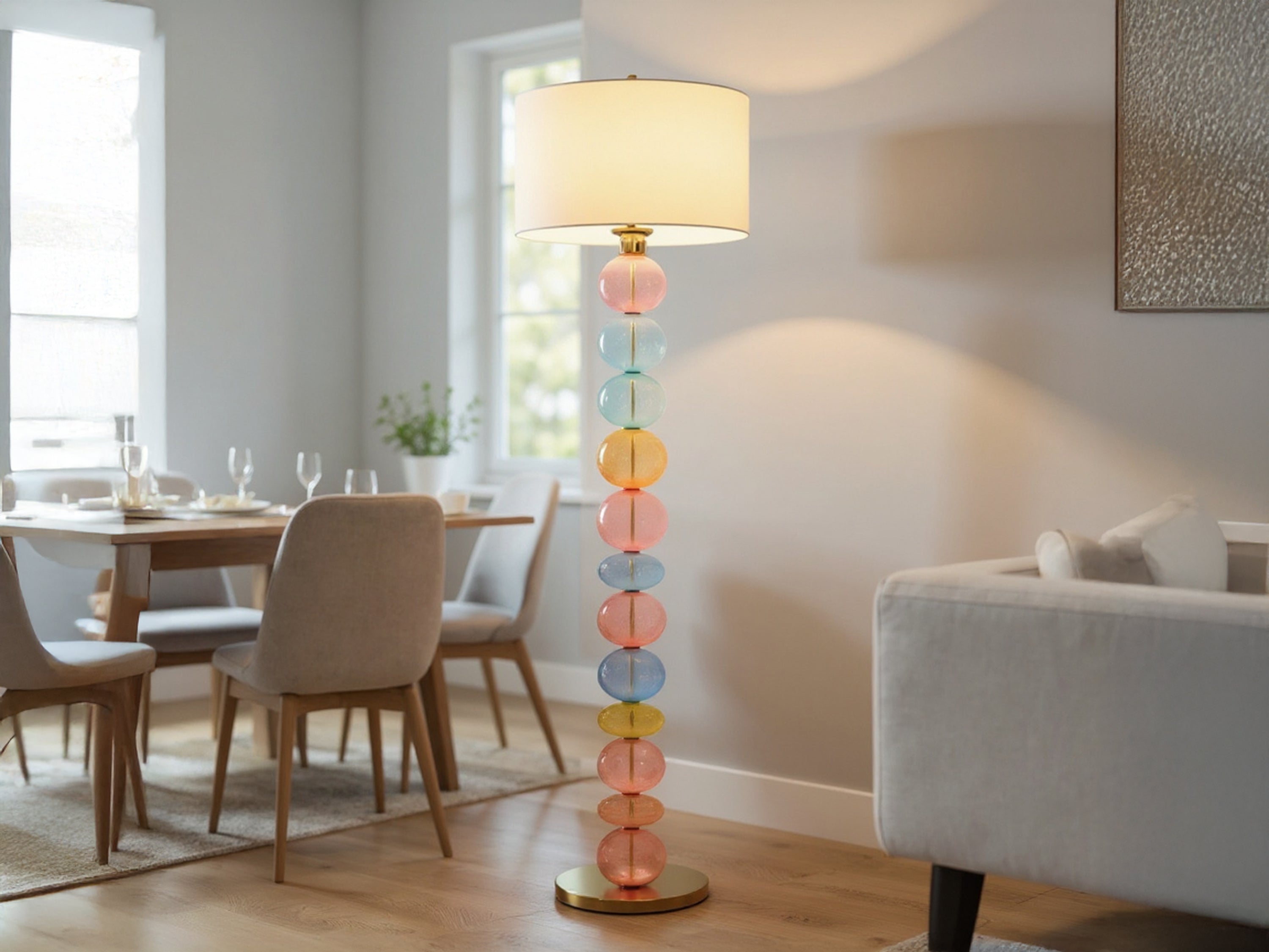 Modern Glass Floor Lamp