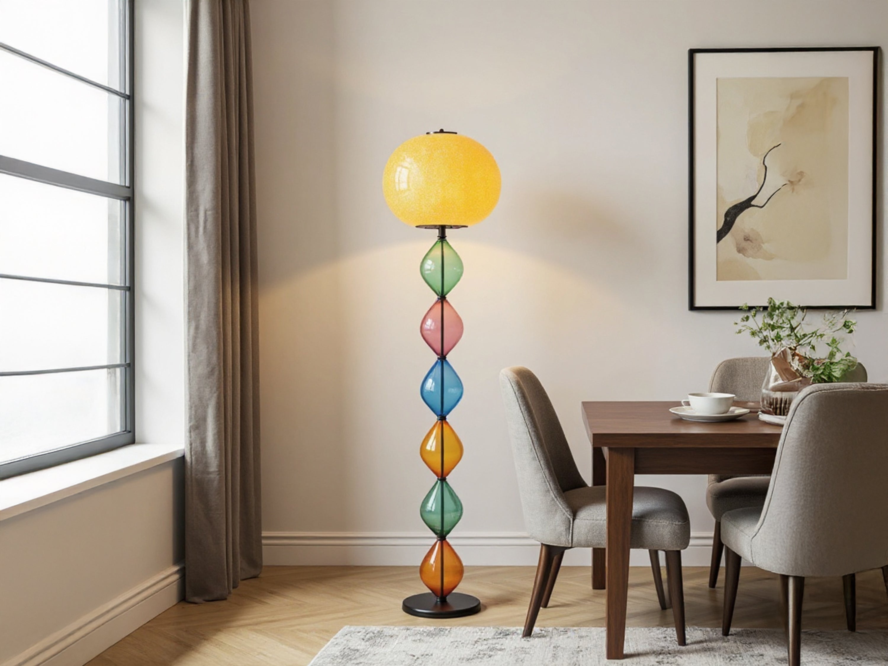 Modern Glass Floor Lamp