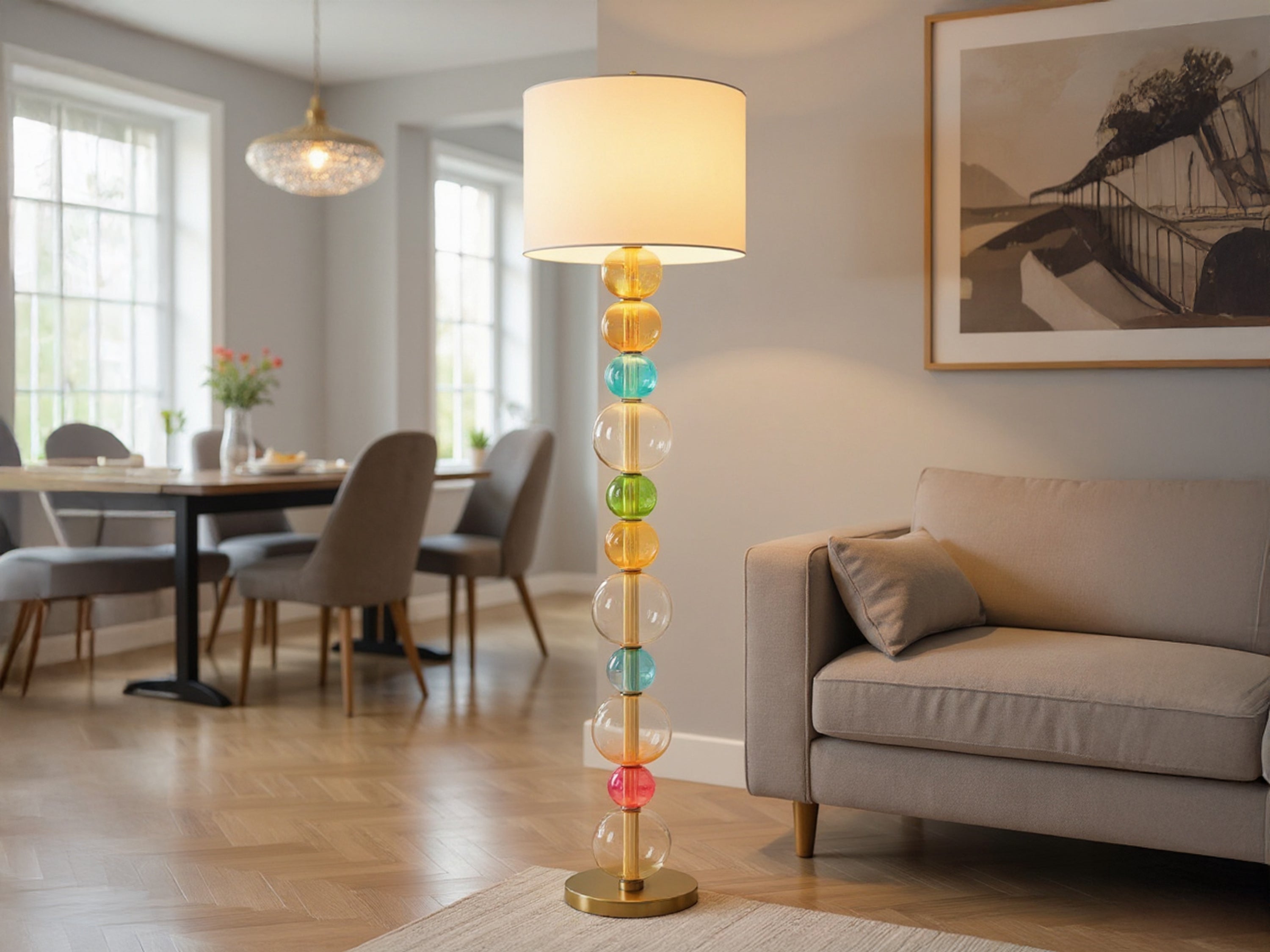 Customized Handcrafted Glass Modern Floor Lamp