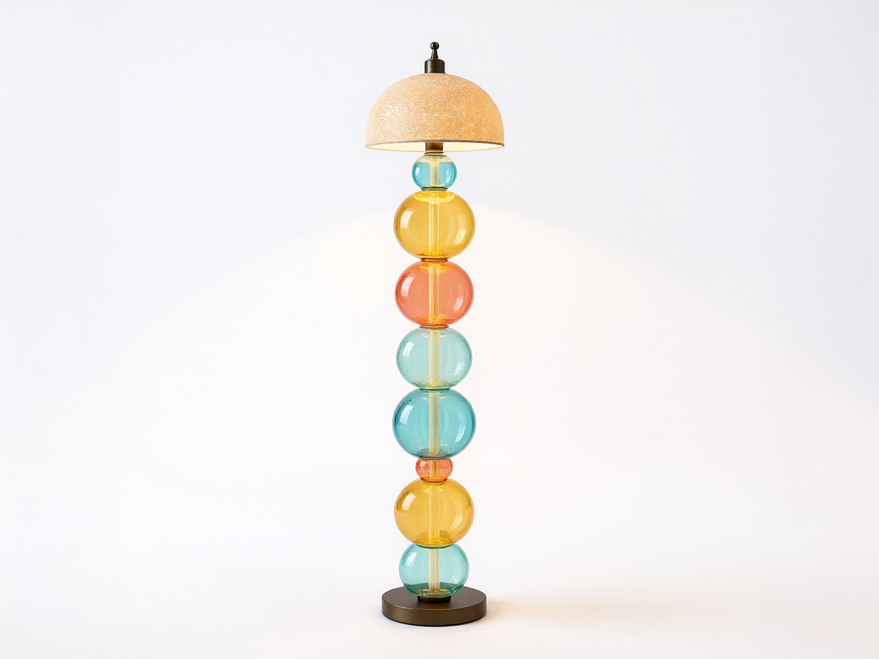Handcrafted Colorful Glass Floor Lamp