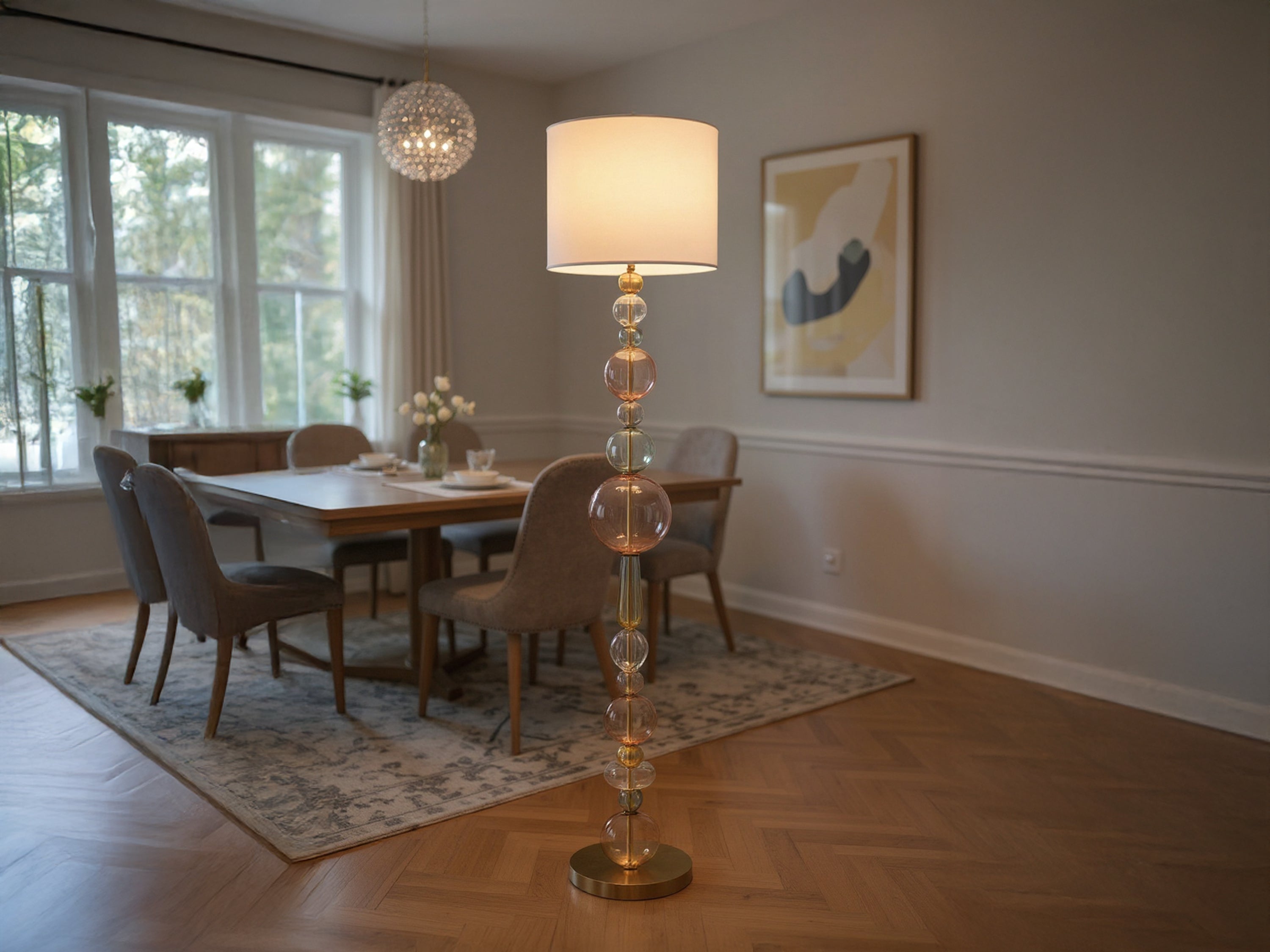 Customized Handmade Glass Floor Lamp