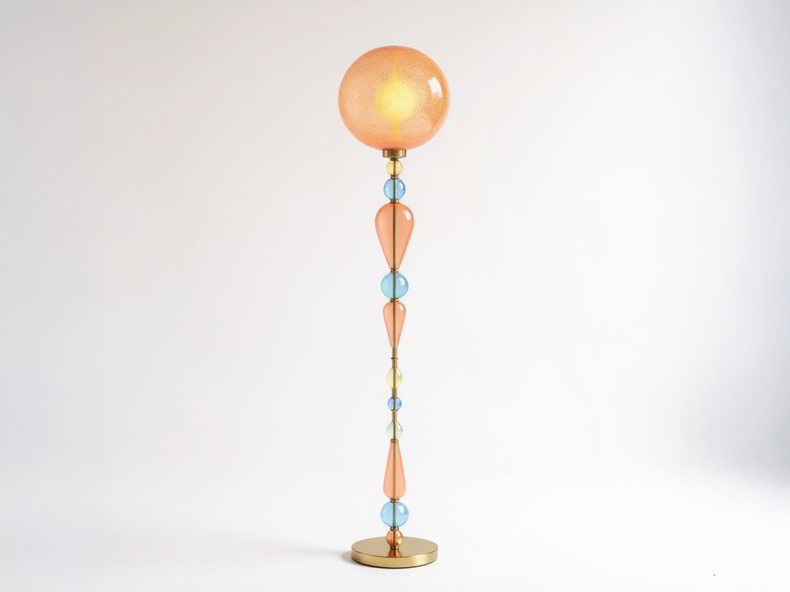 Handcrafted Colorful Glass Floor Lamp