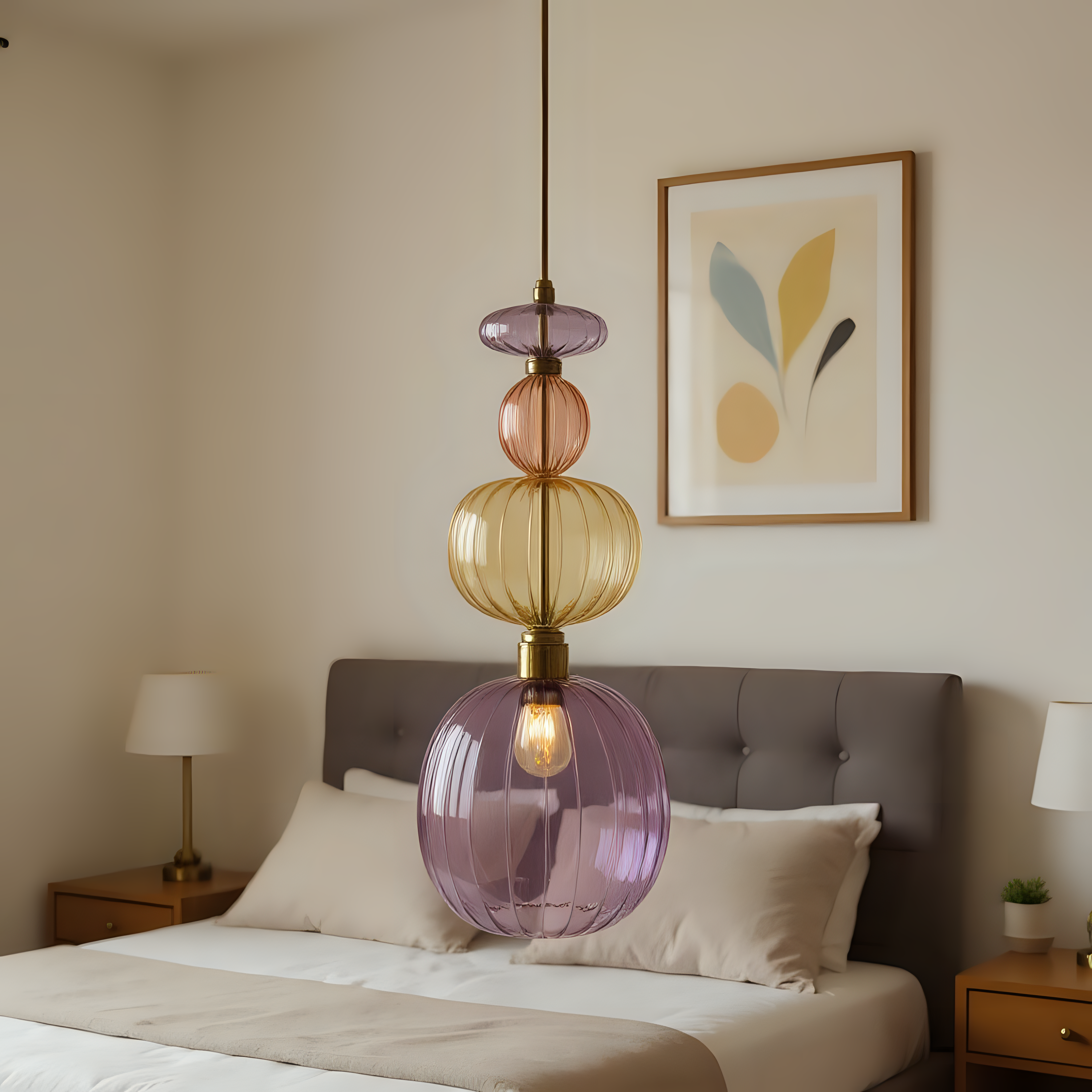 Hand Blown Glass Pendant Light