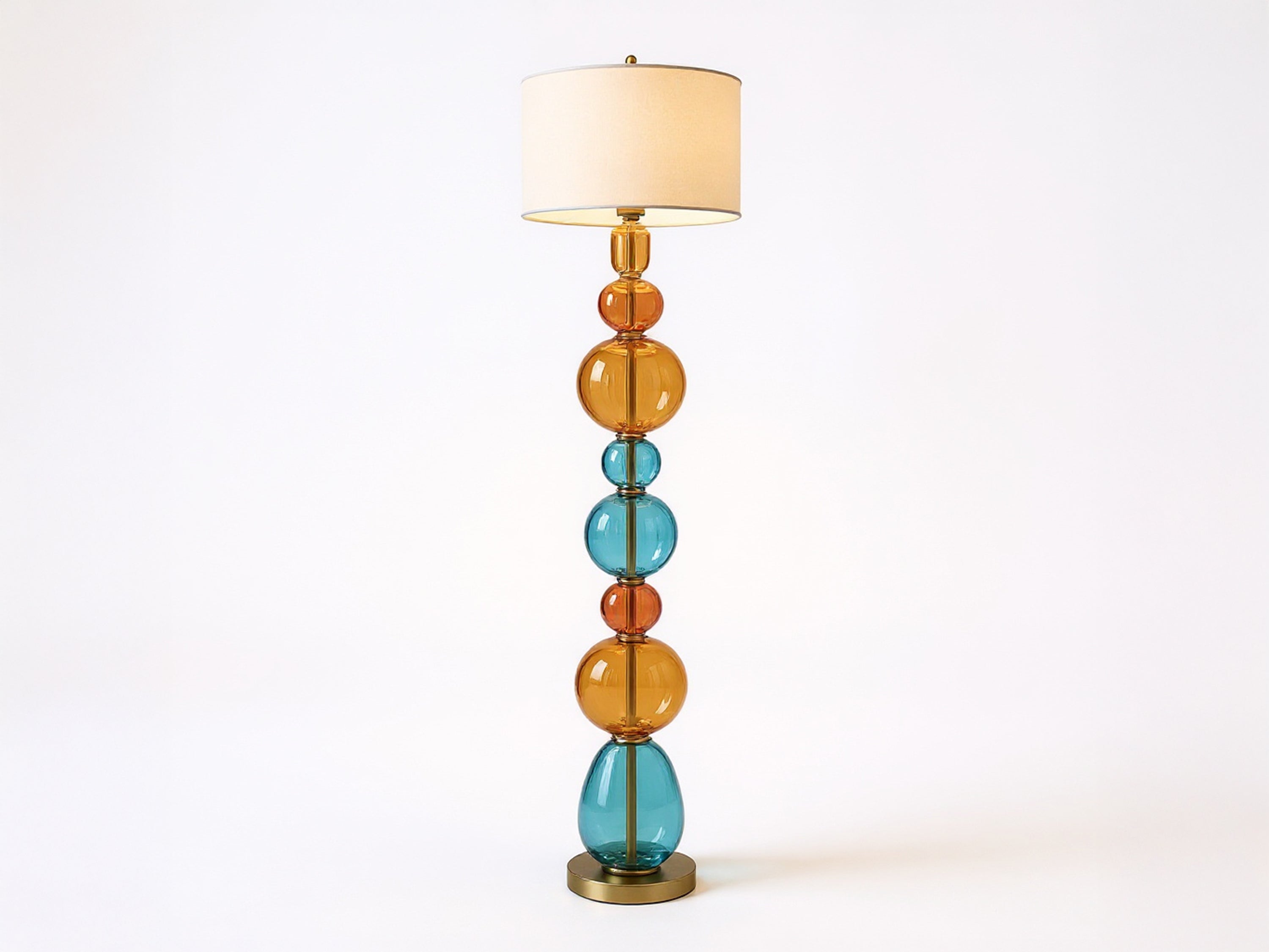 Handcrafted Modern Glass Floor Lamp