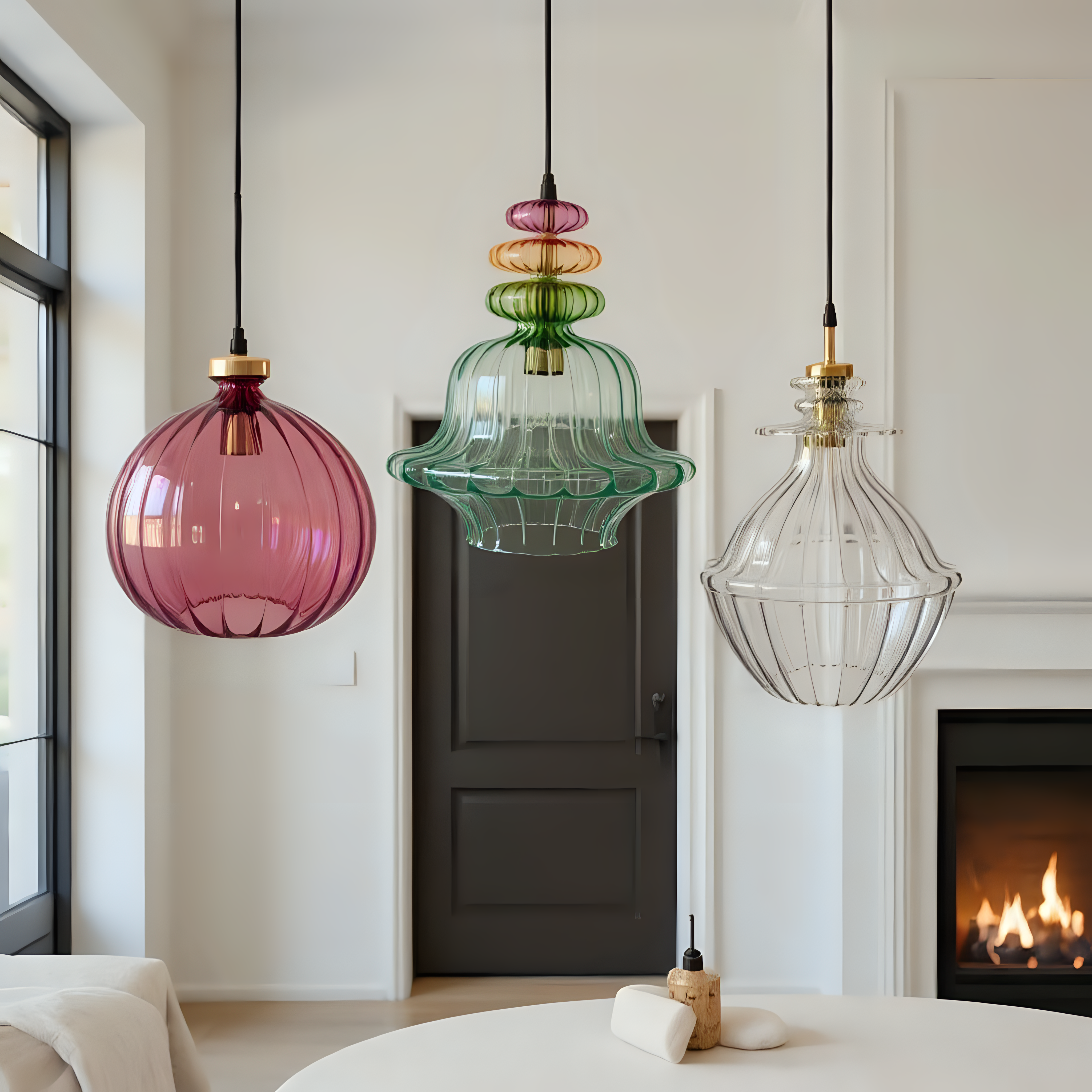 Hand Blown Glass Pendant Light