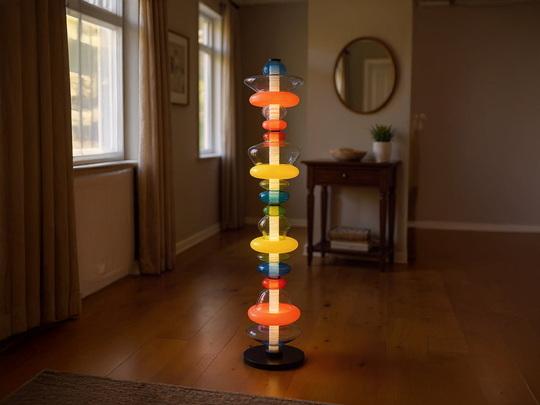 Handmade Colorful Glass Floor Lamp