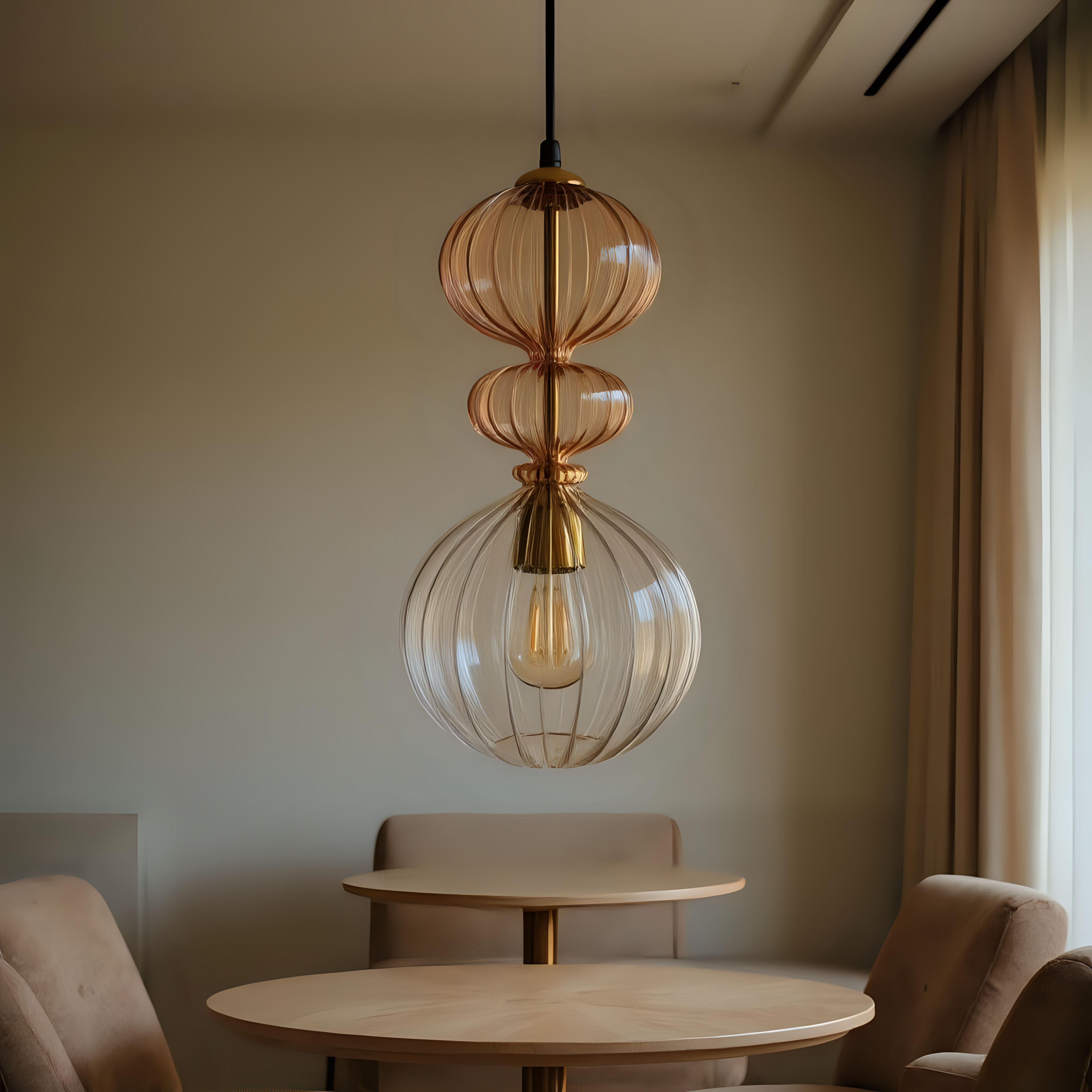 Hand Blown Glass Pendant Light
