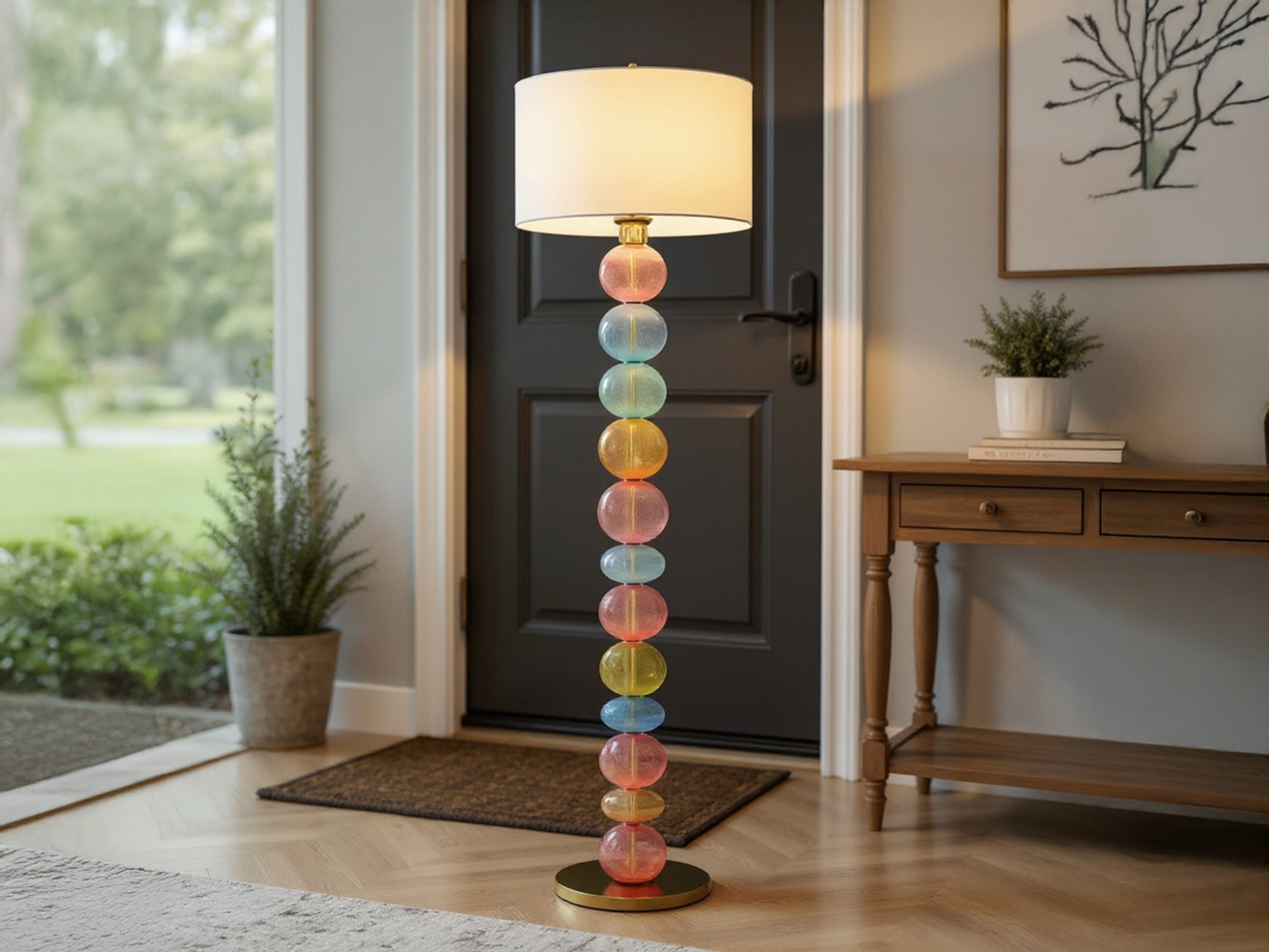 Modern Glass Floor Lamp