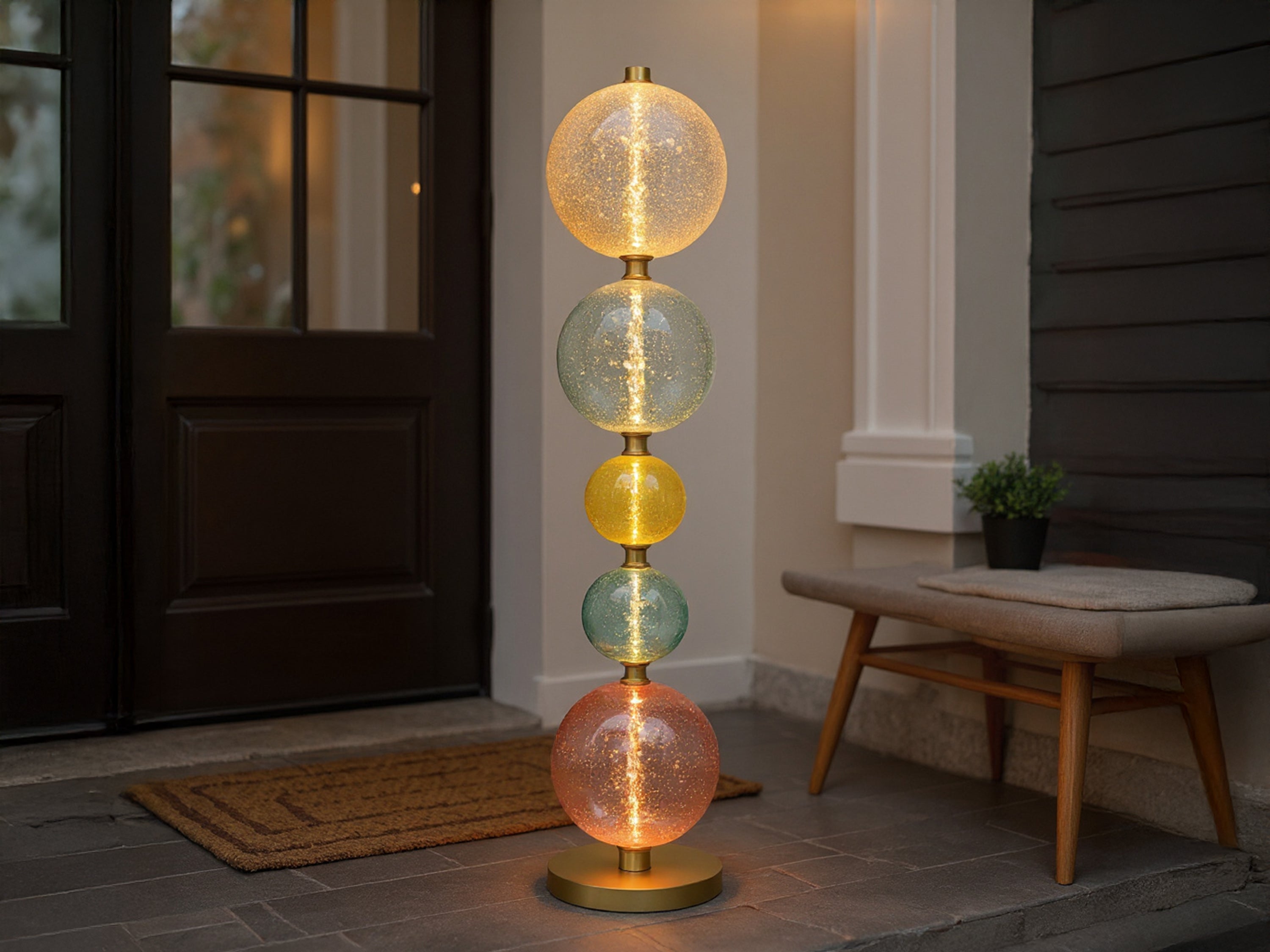 Glass Gobe Floor Lamp