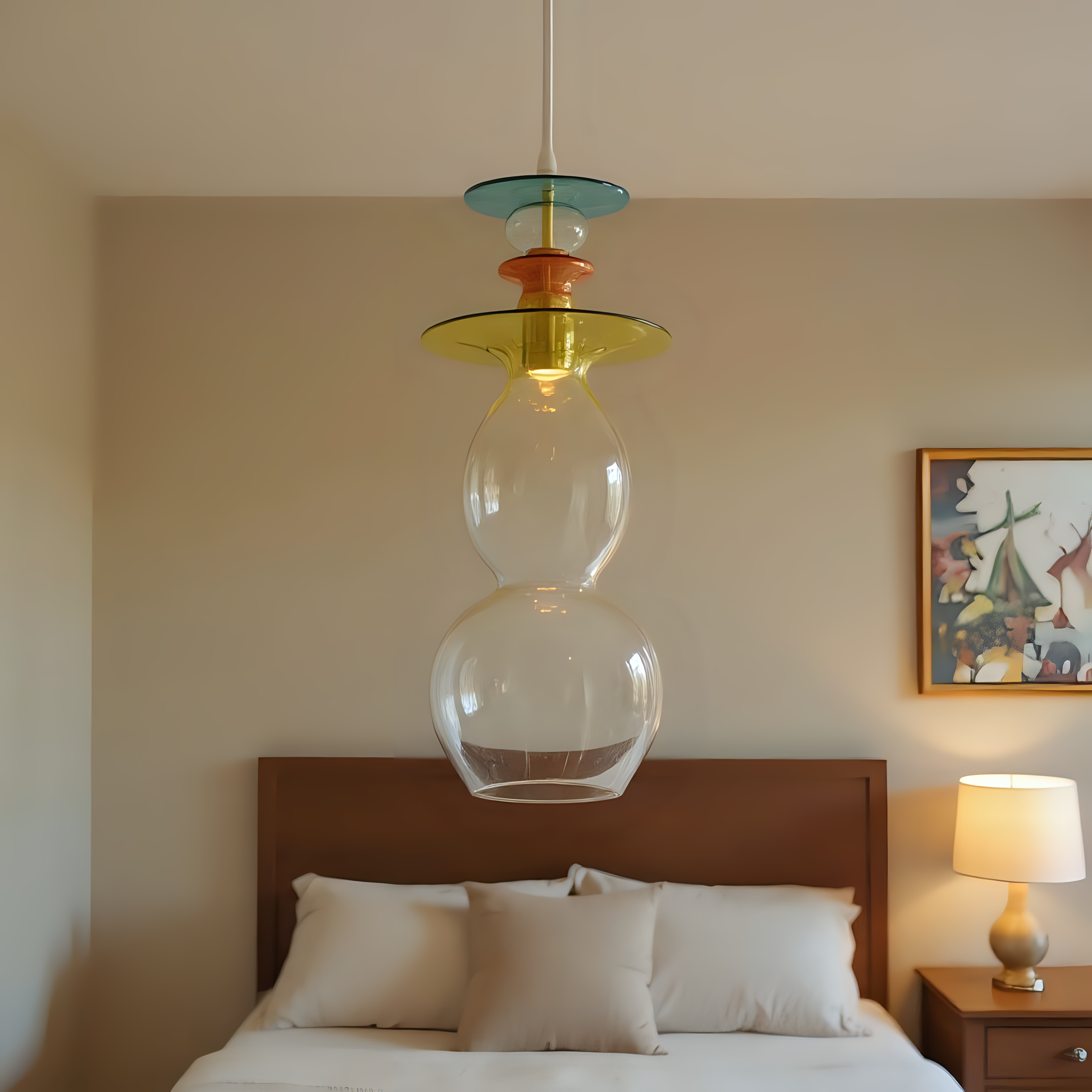 Hand Blown Glass Pendant Light