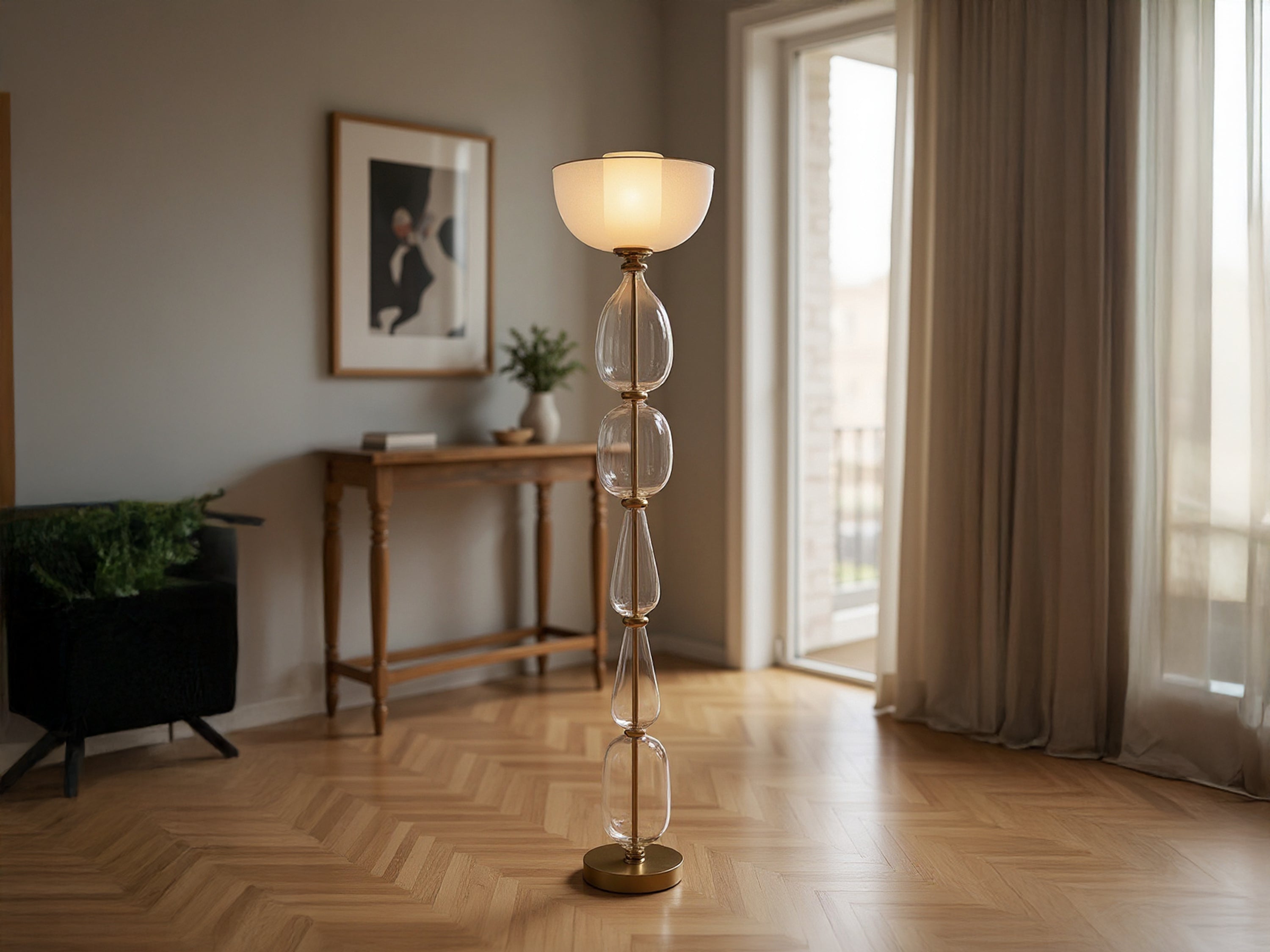 Customizable Handmade Glass Floor Lamp