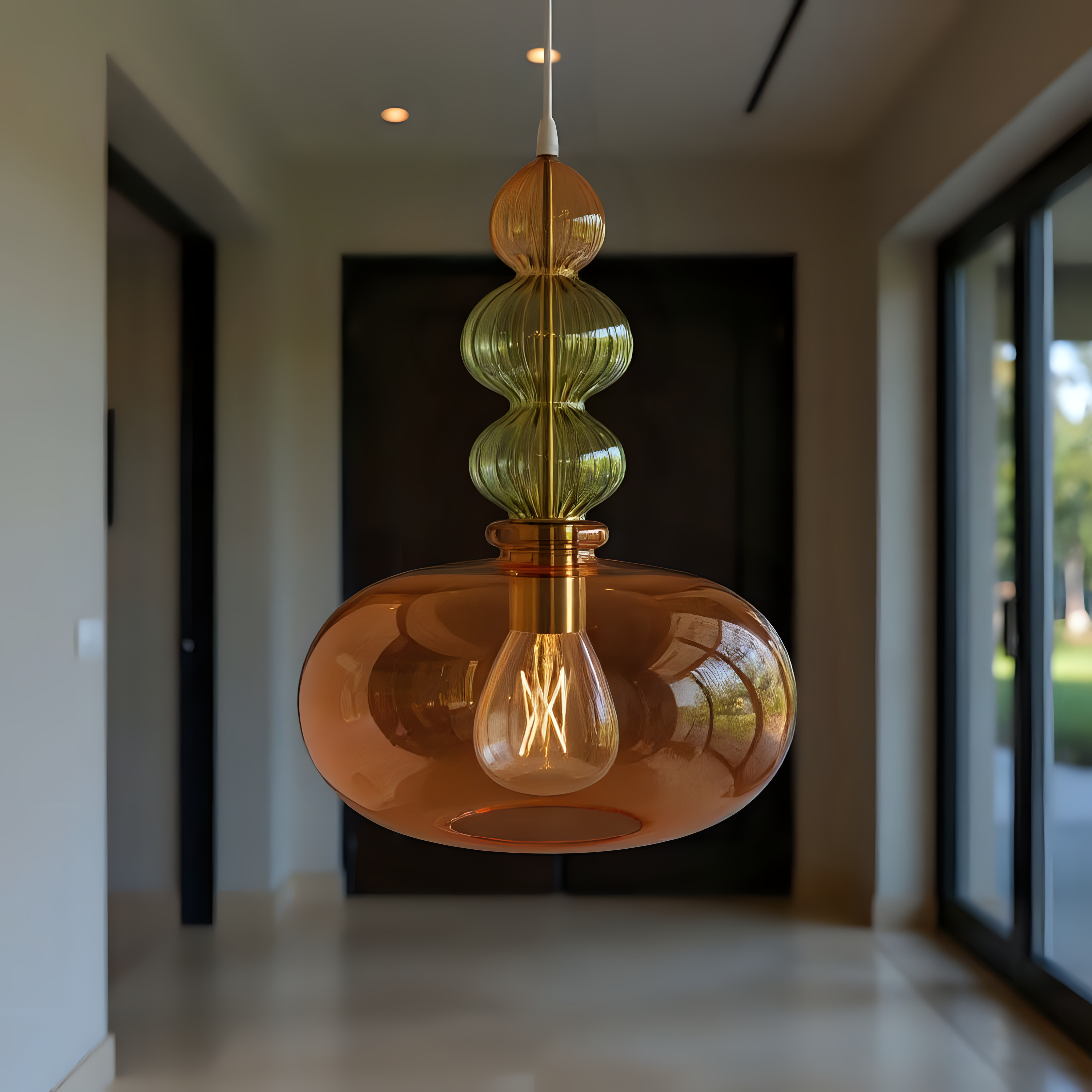 Blown Glass Pendant Light