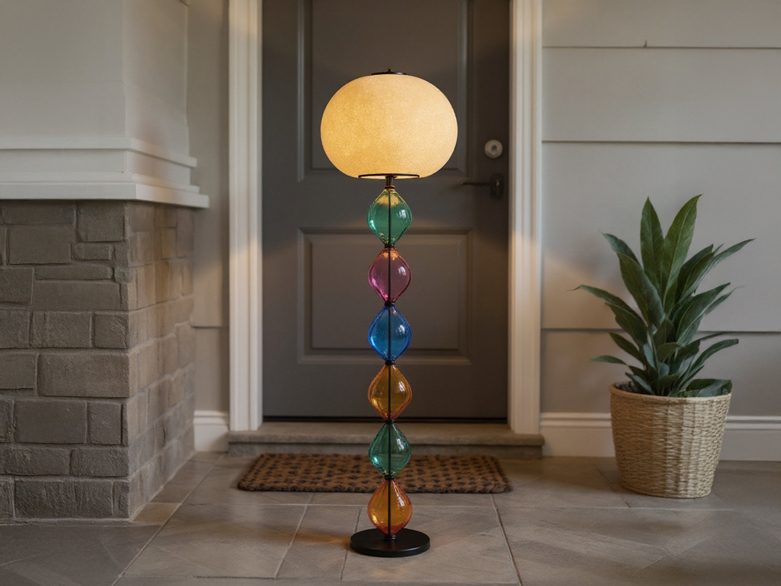 Modern Glass Floor Lamp