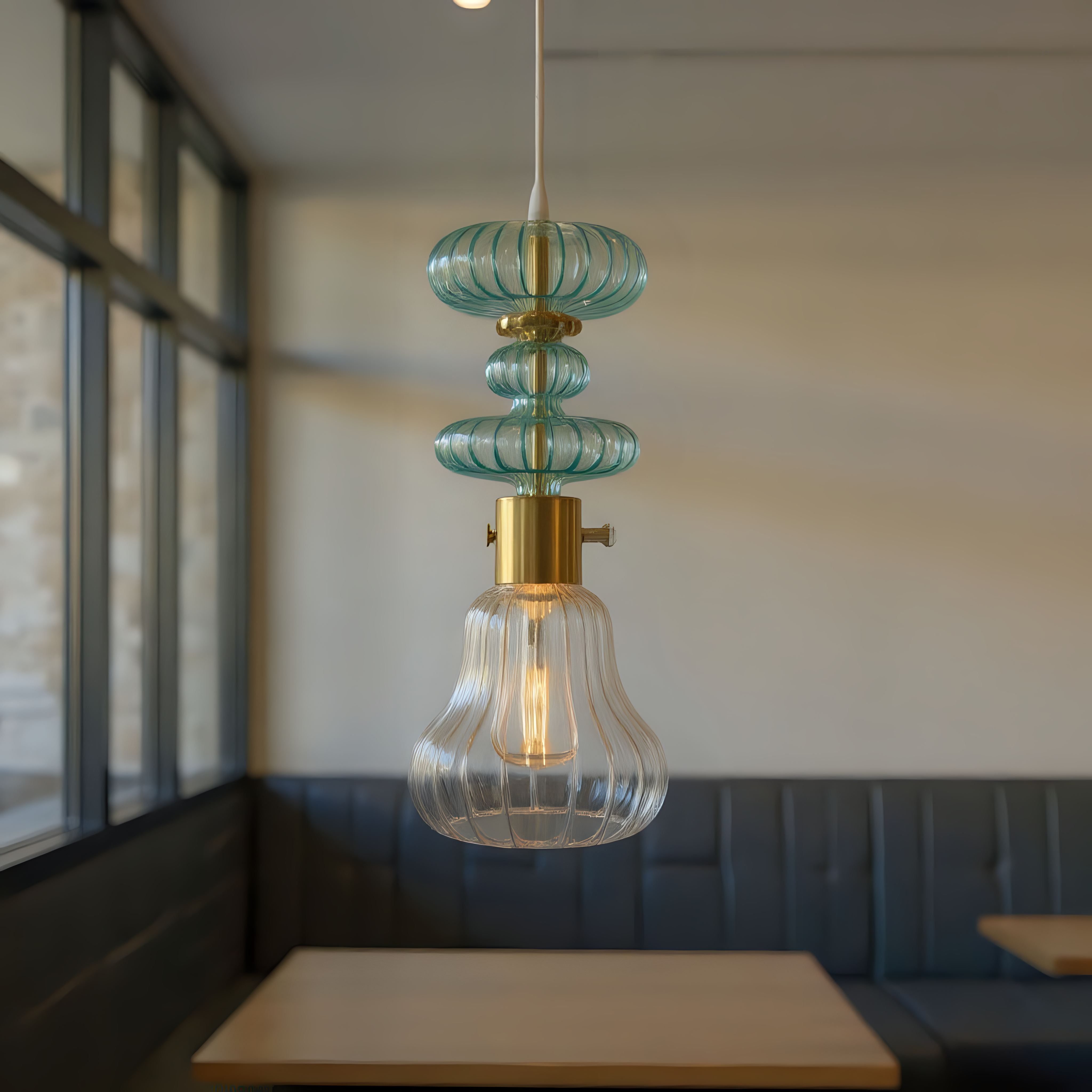 Hand Blown Glass Pendant Light