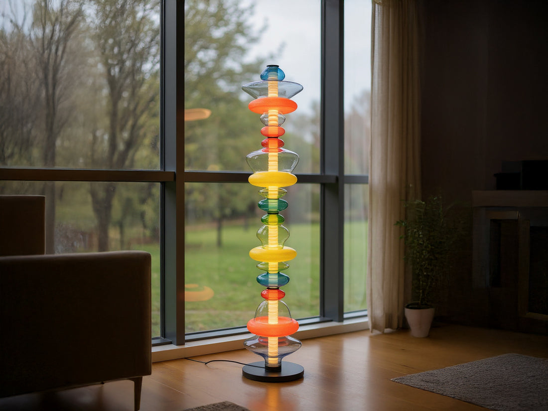 Handmade Colorful Glass Floor Lamp