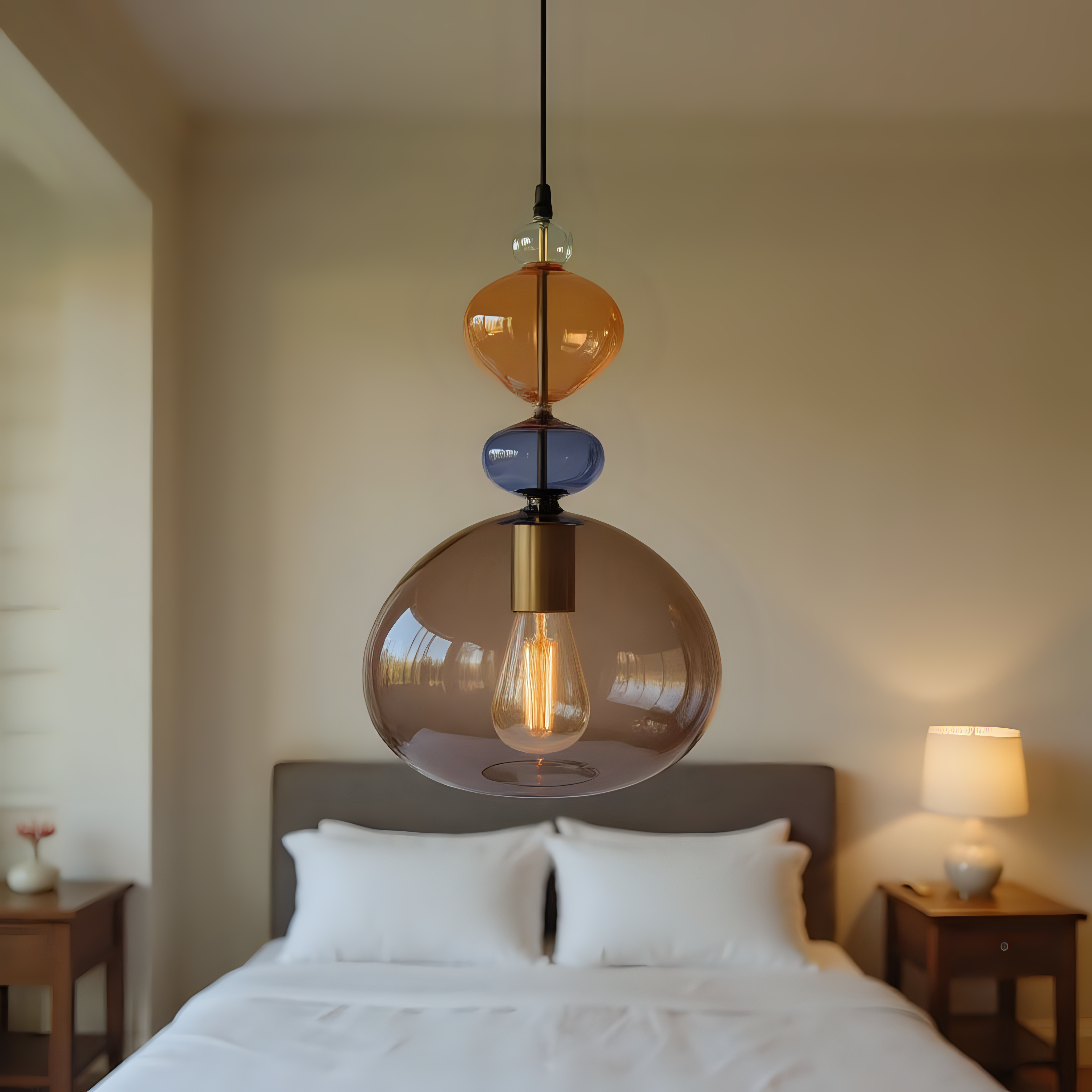 Hand Blown Glass Pendant Light