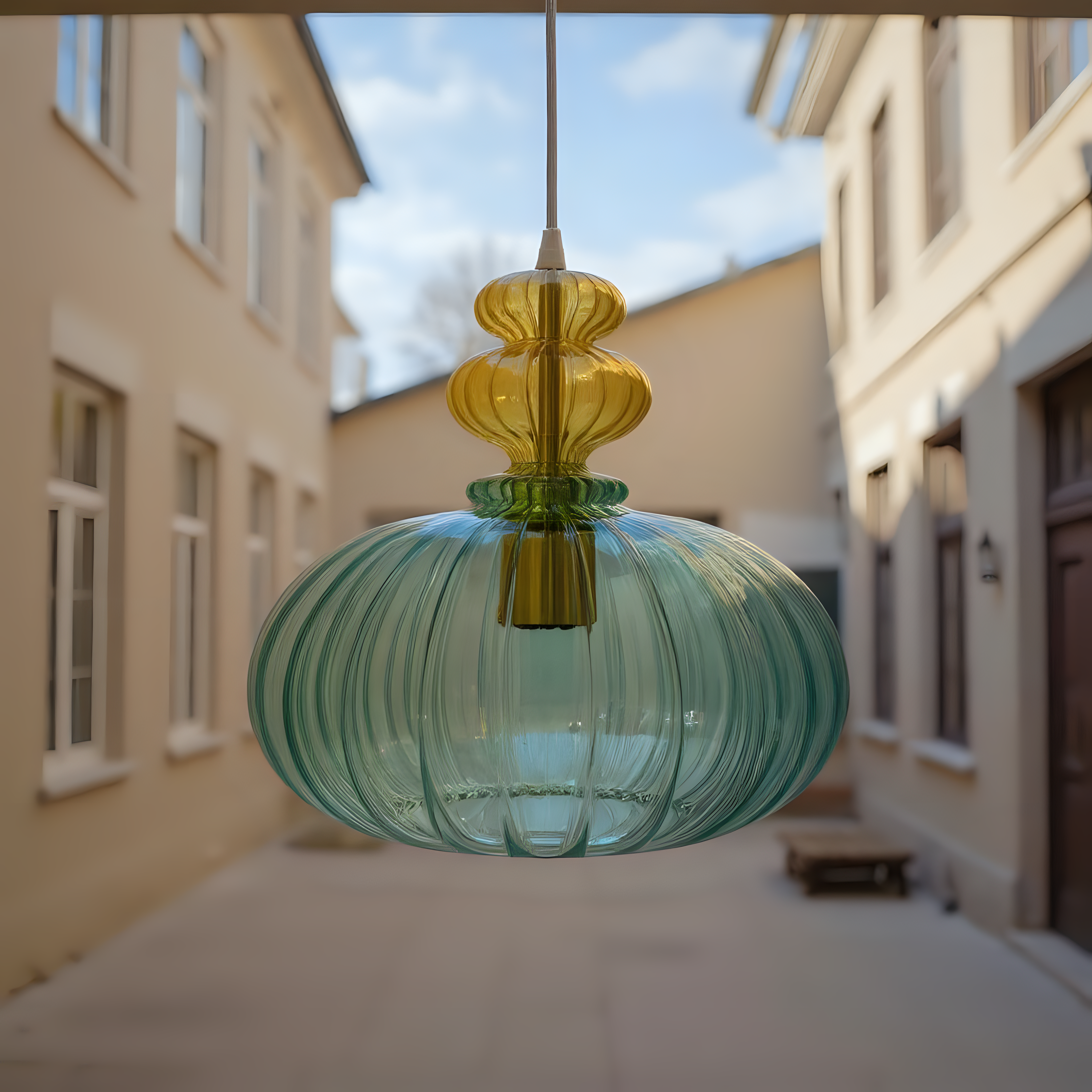 Blown Glass Pendant Light