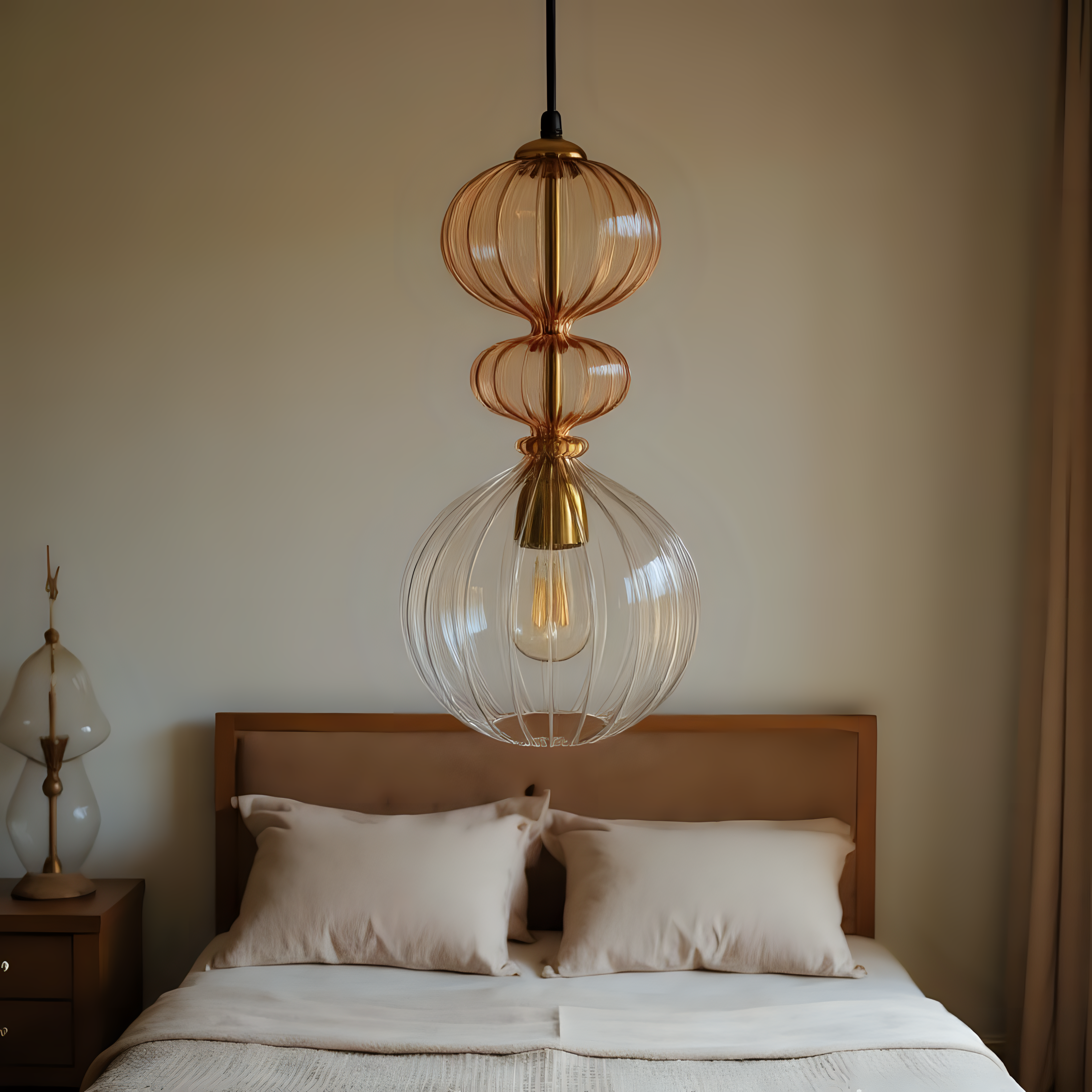 Hand Blown Glass Pendant Light