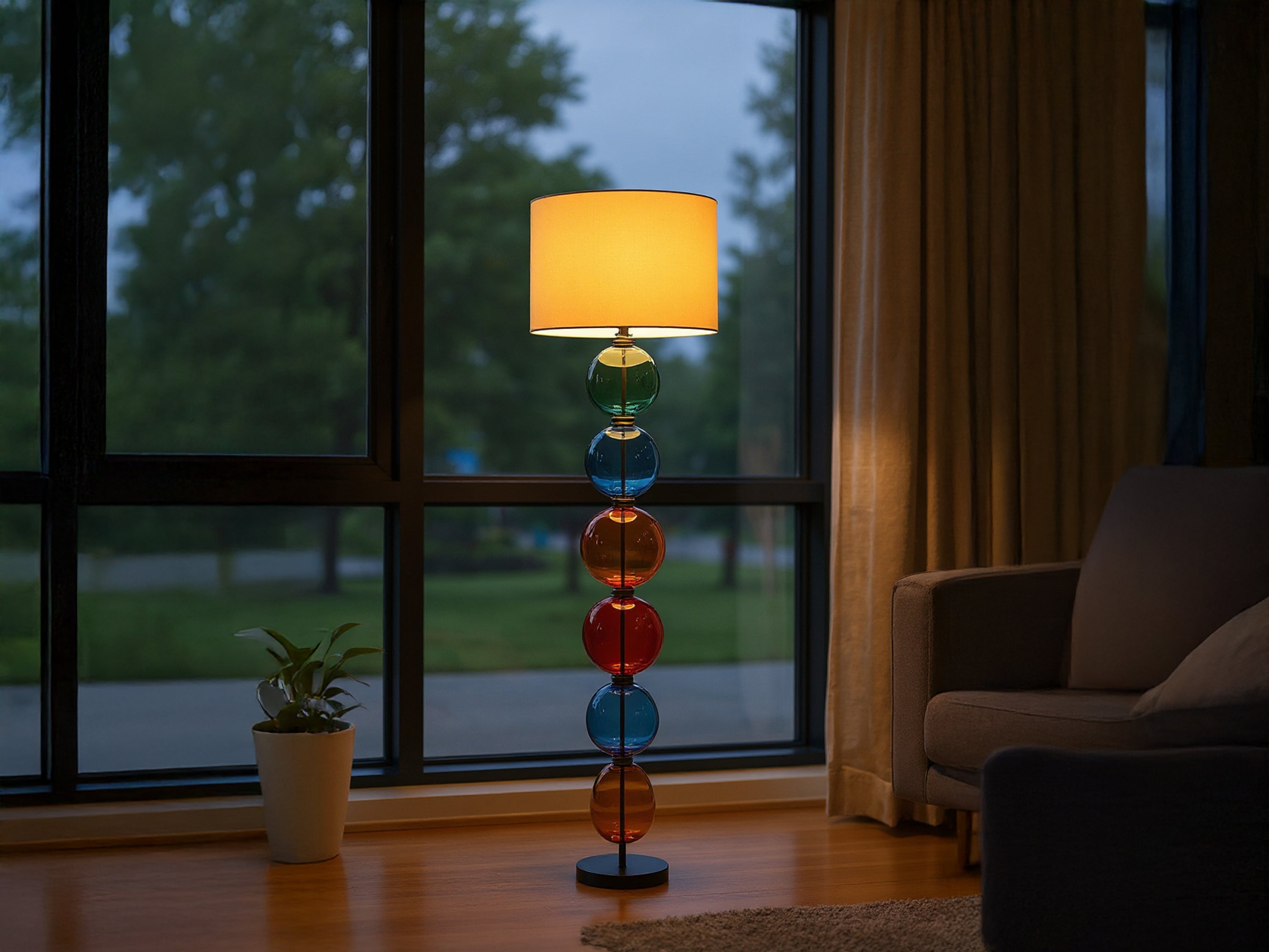 Customized Glass Floor Lamp Unique Standing Lamp