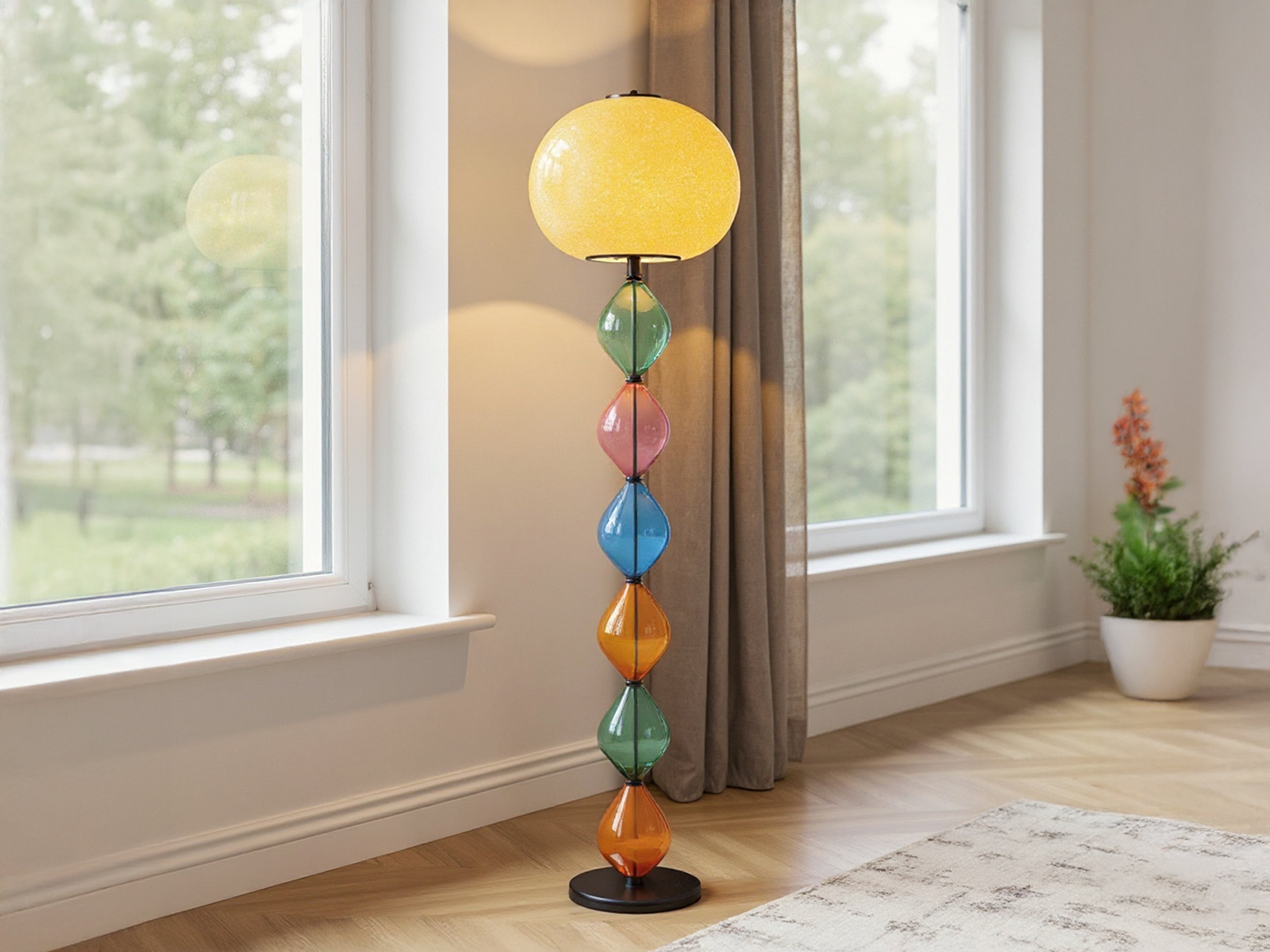 Modern Glass Floor Lamp