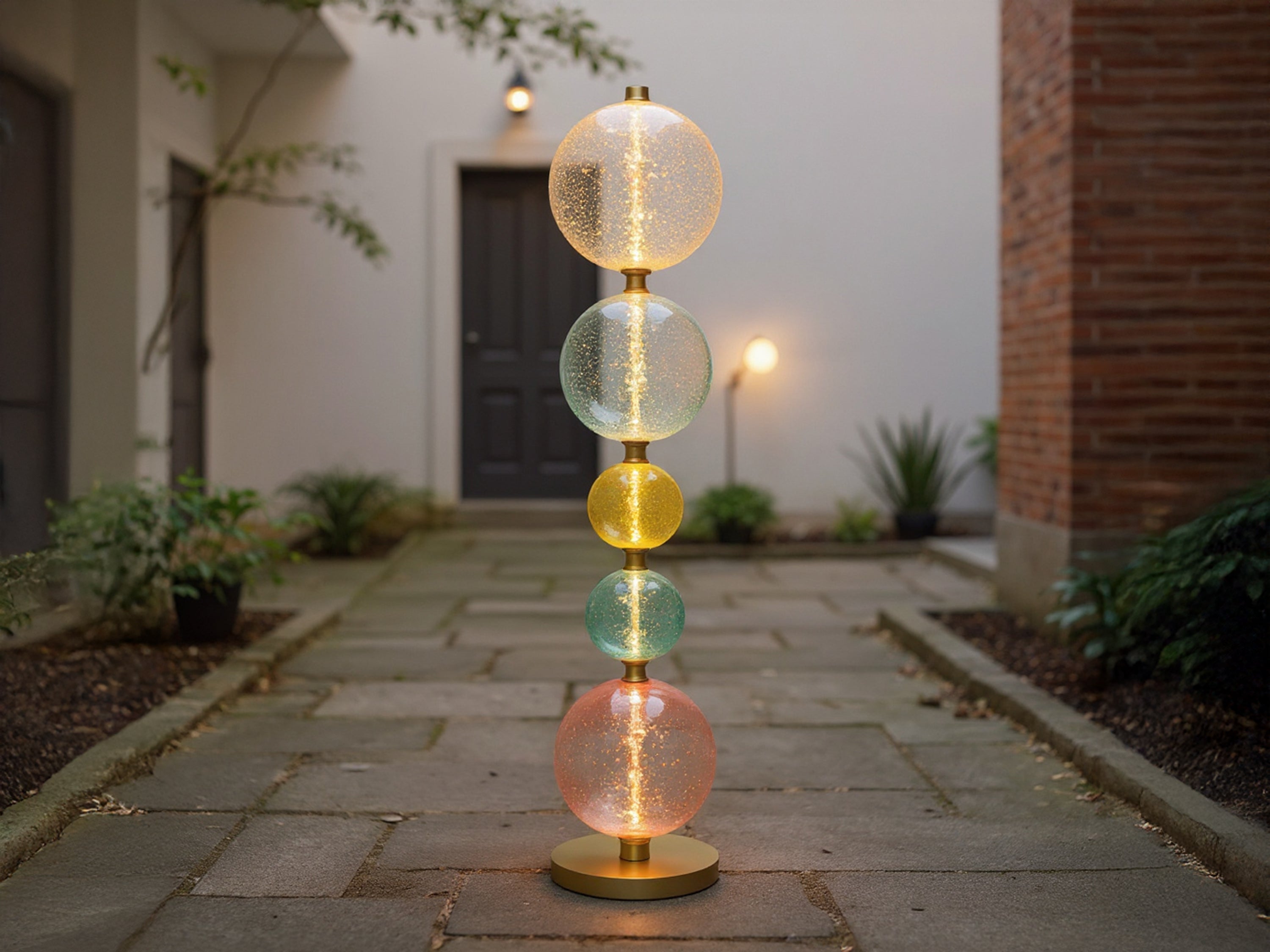Glass Gobe Floor Lamp