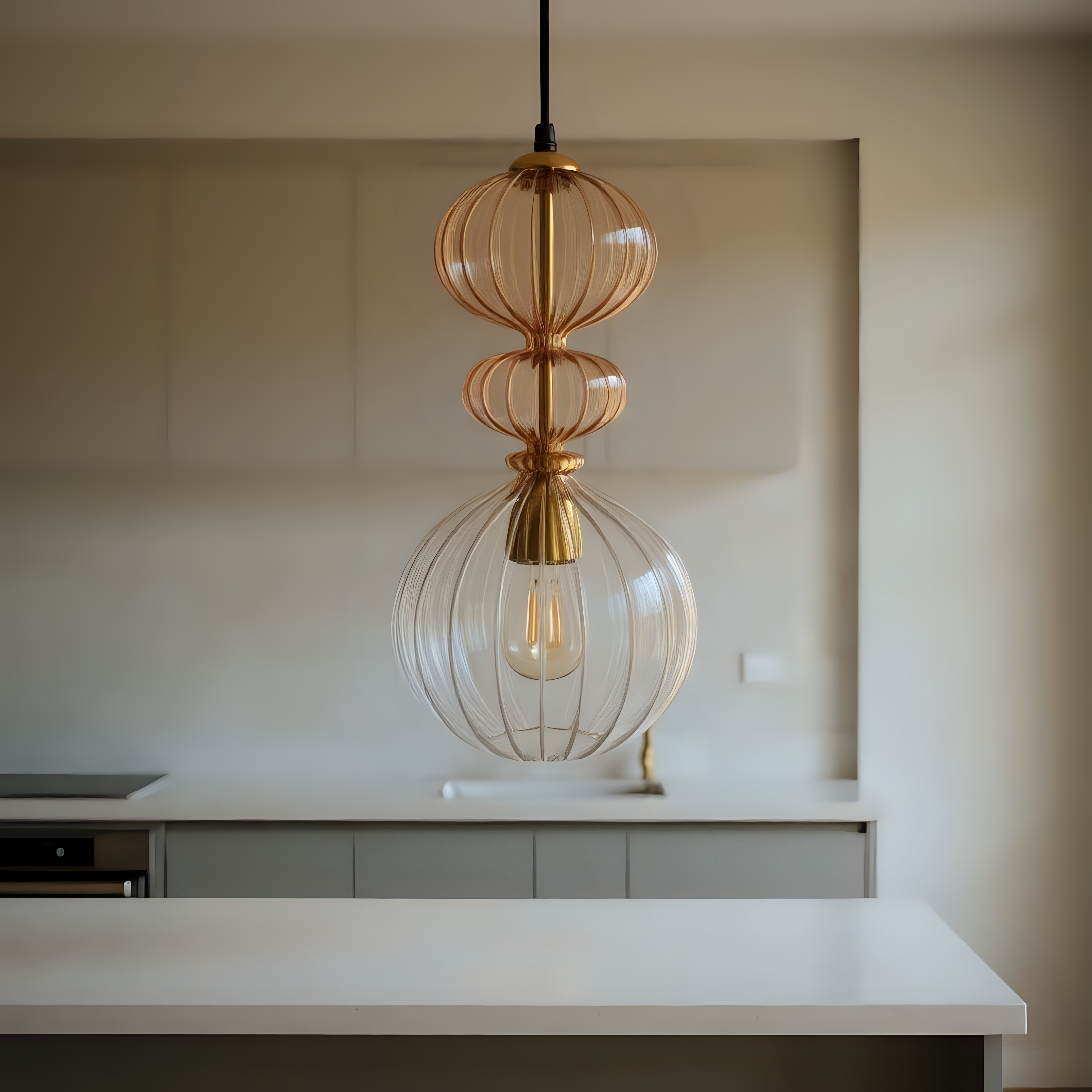 Hand Blown Glass Pendant Light