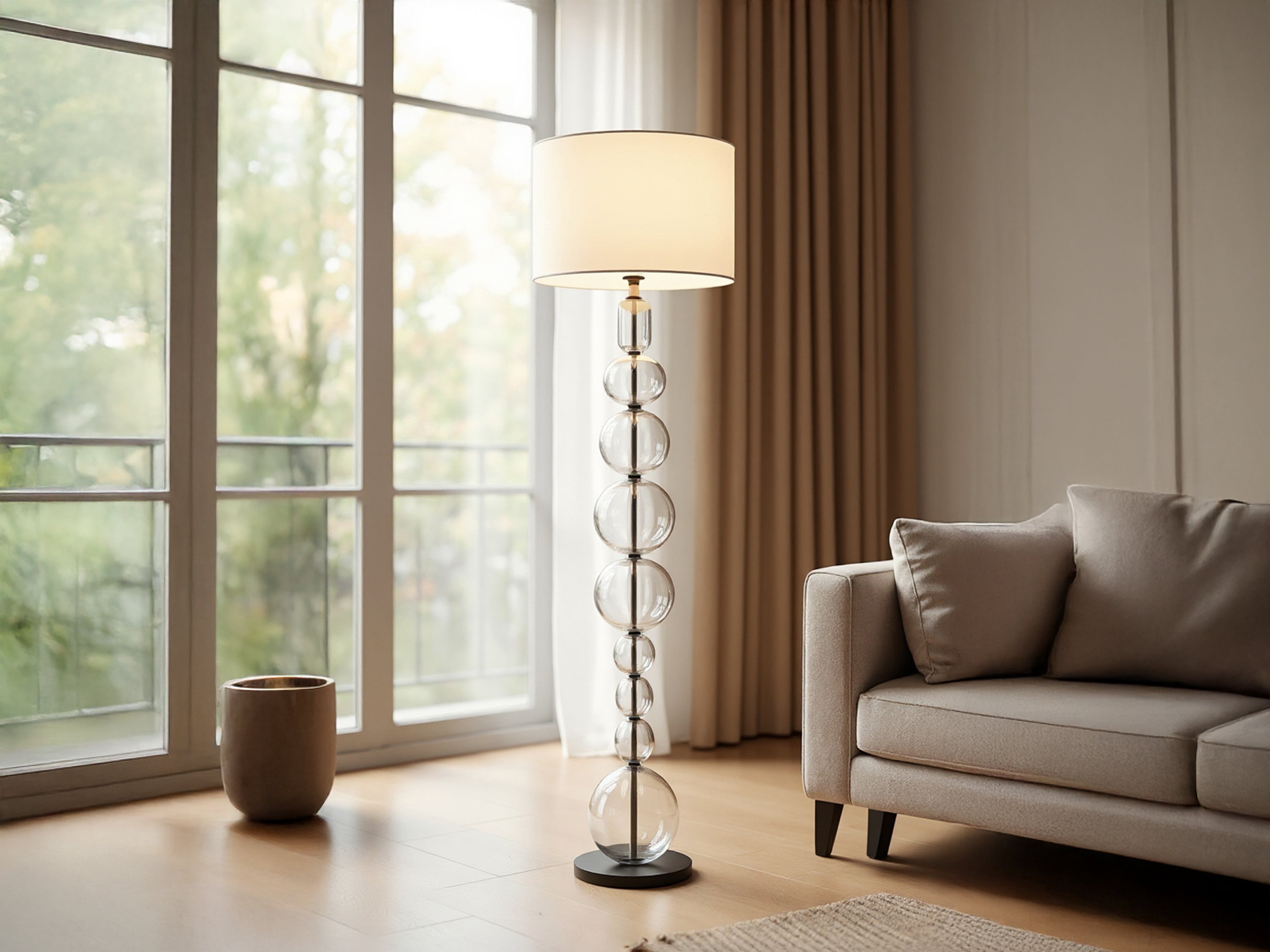 Customizable Handmade Glass Floor Lamp