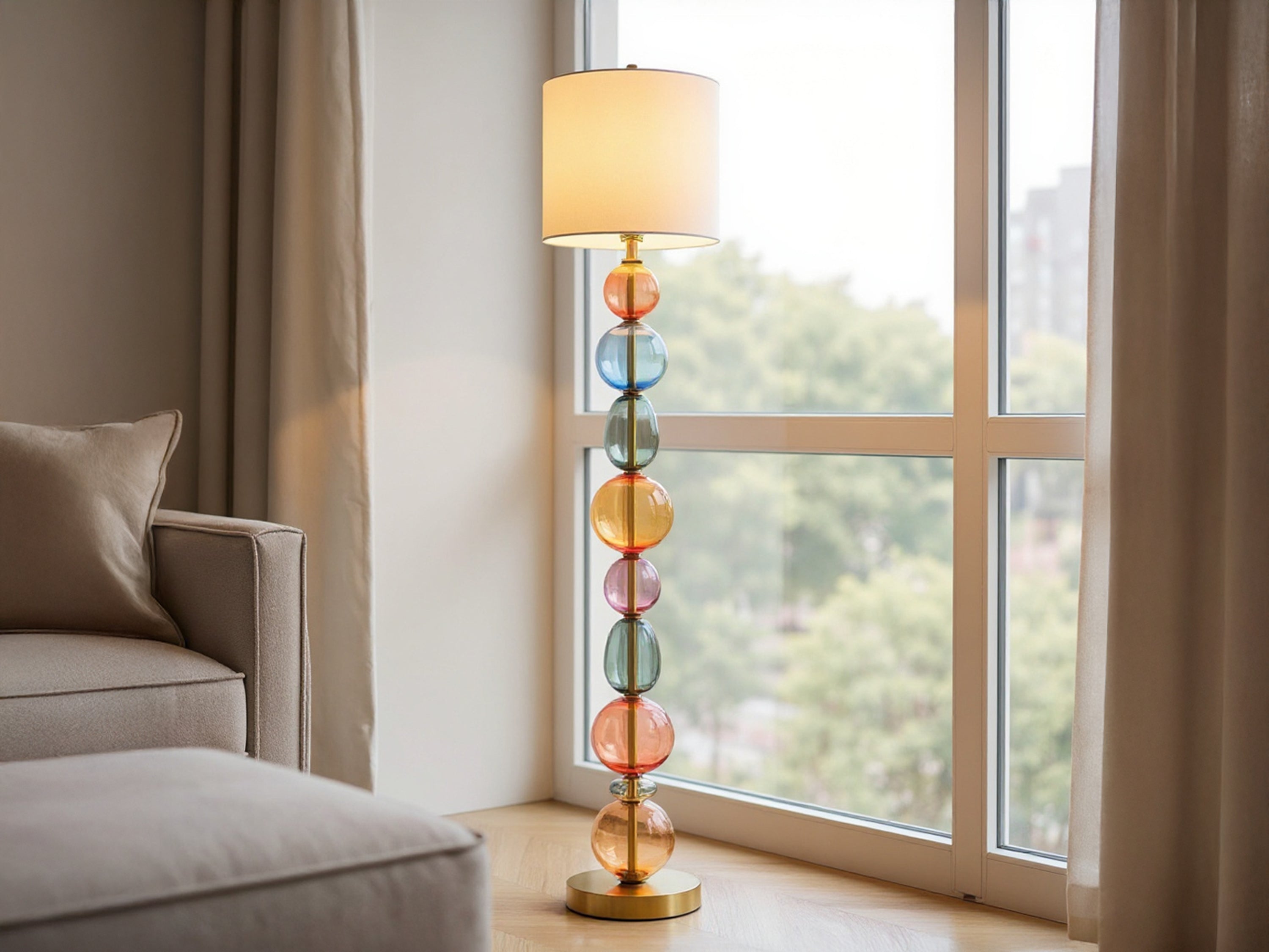 Customized Handcrafted Glass Modern Floor Lamp