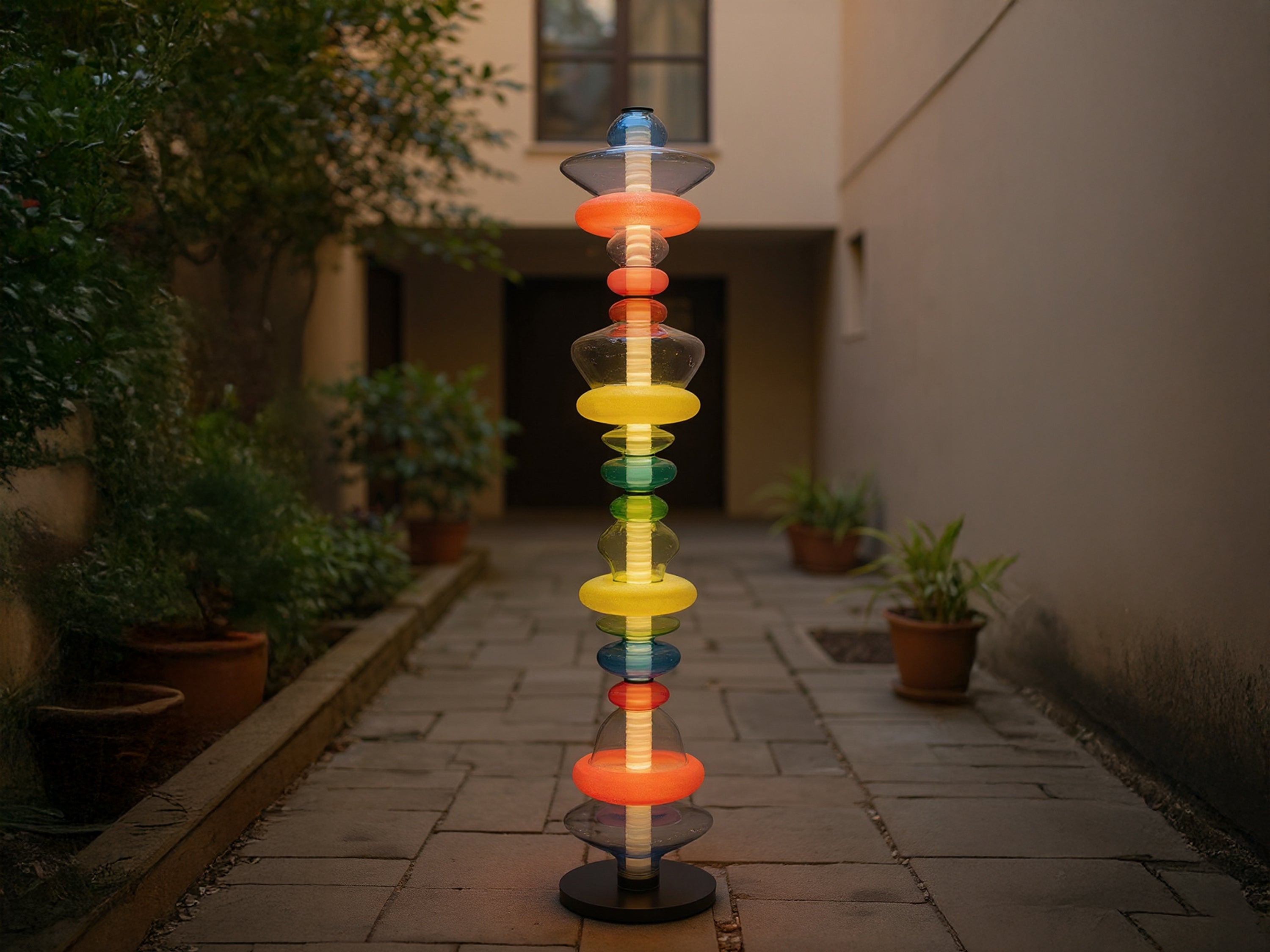 Handmade Colorful Glass Floor Lamp