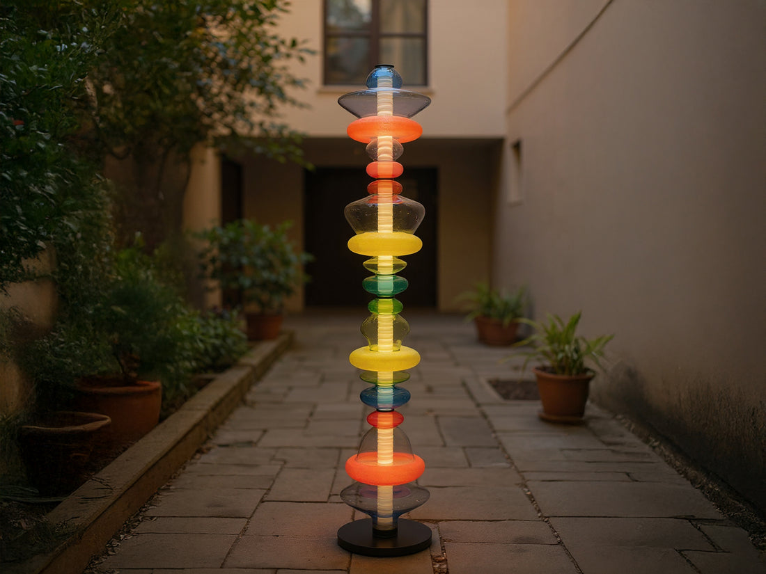 Handmade Colorful Glass Floor Lamp