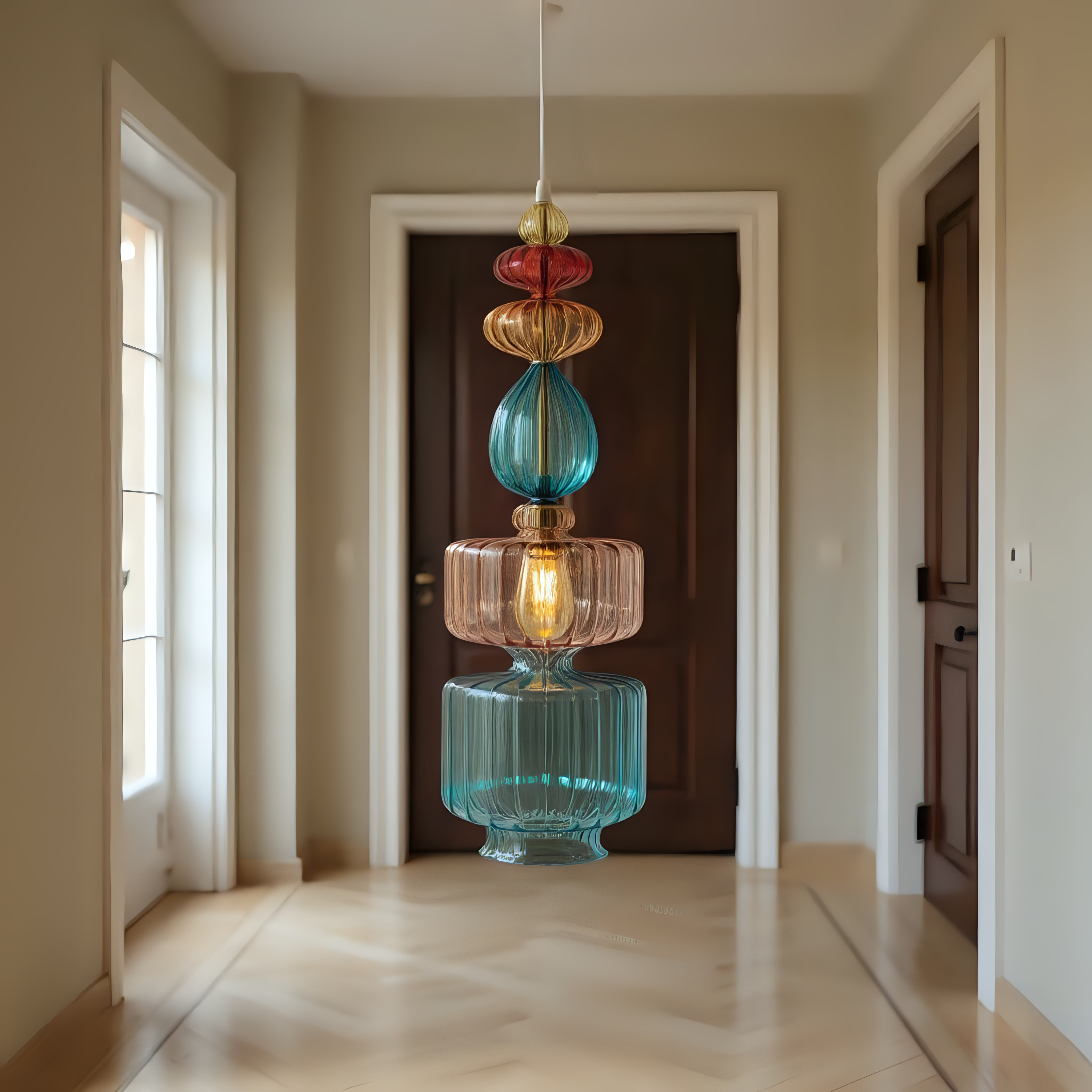 Hand Blown Glass Pendant Light