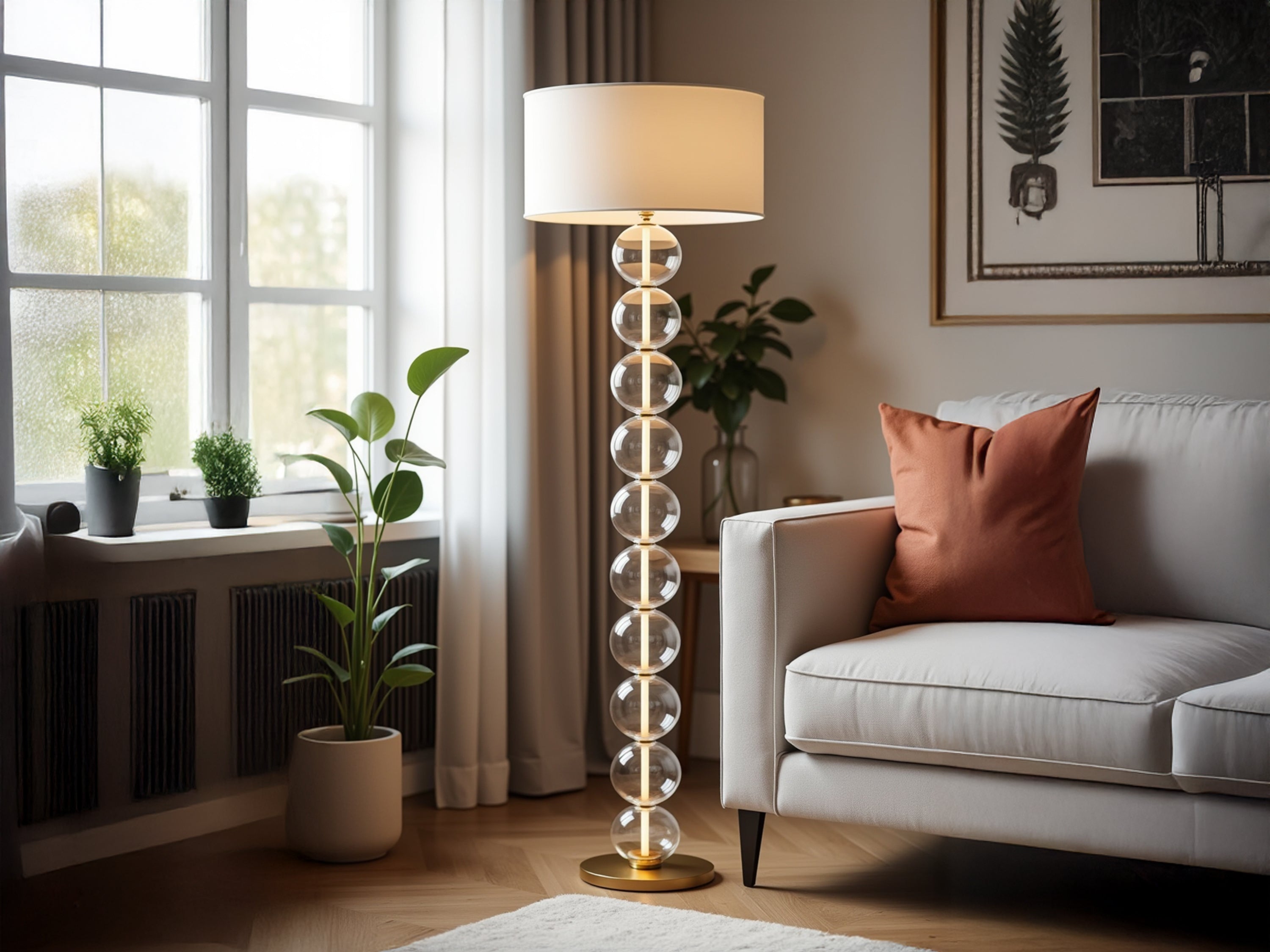 Customized Modern Glass Floor Lamp