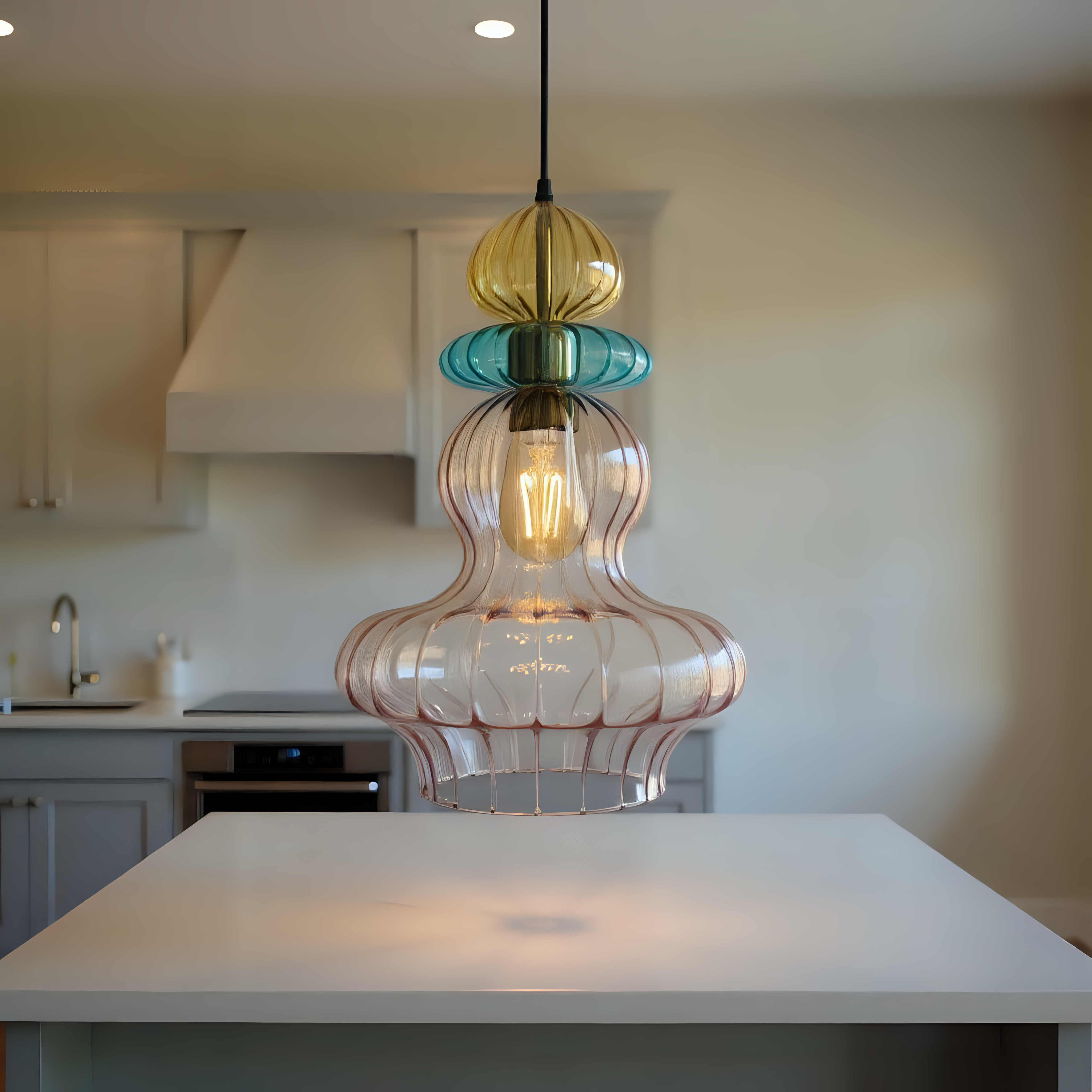 Hand Blown Glass Pendant Light
