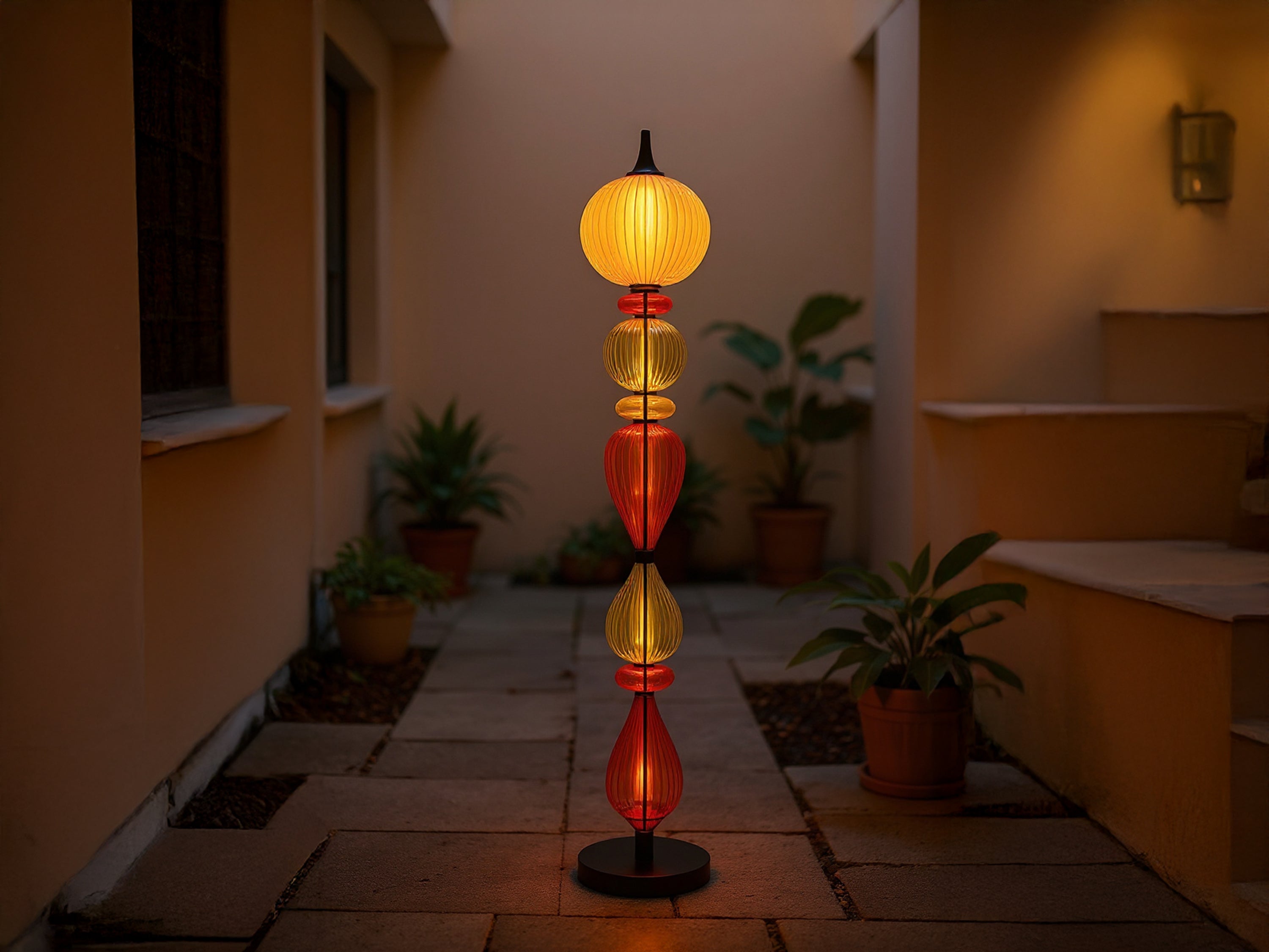 Handmade Glass Floor Lamp