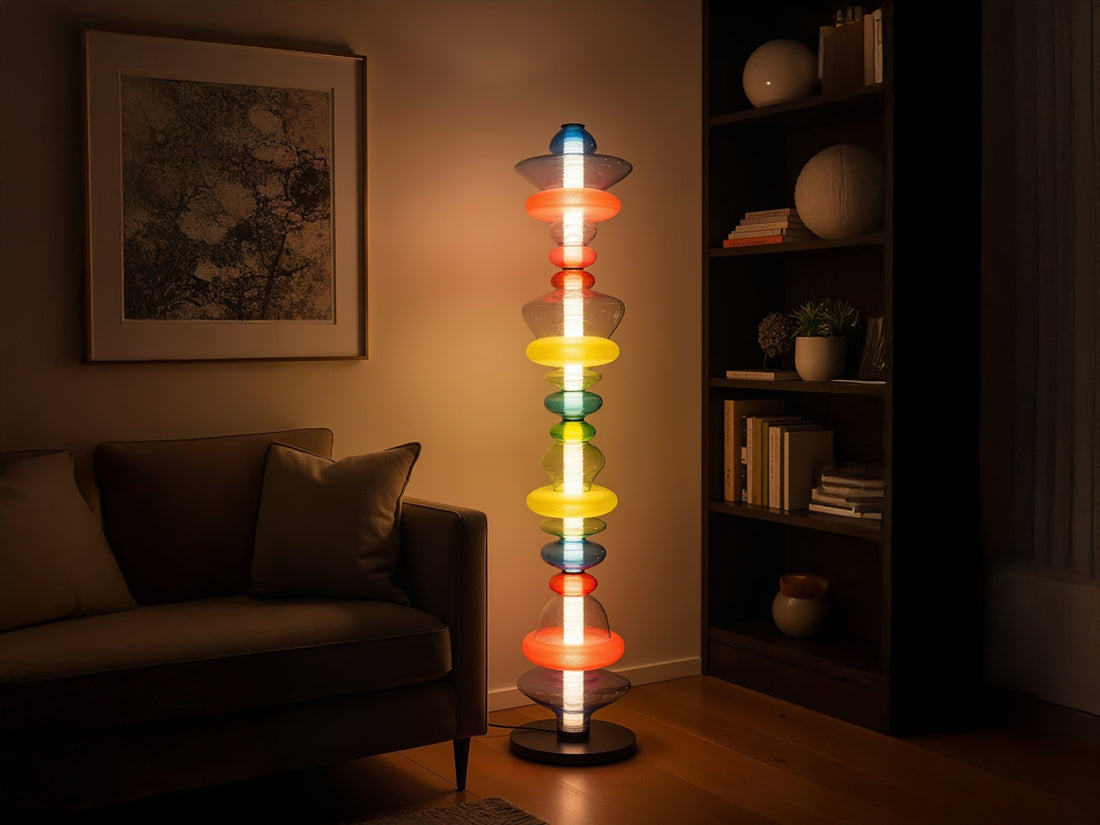 Handmade Colorful Glass Floor Lamp