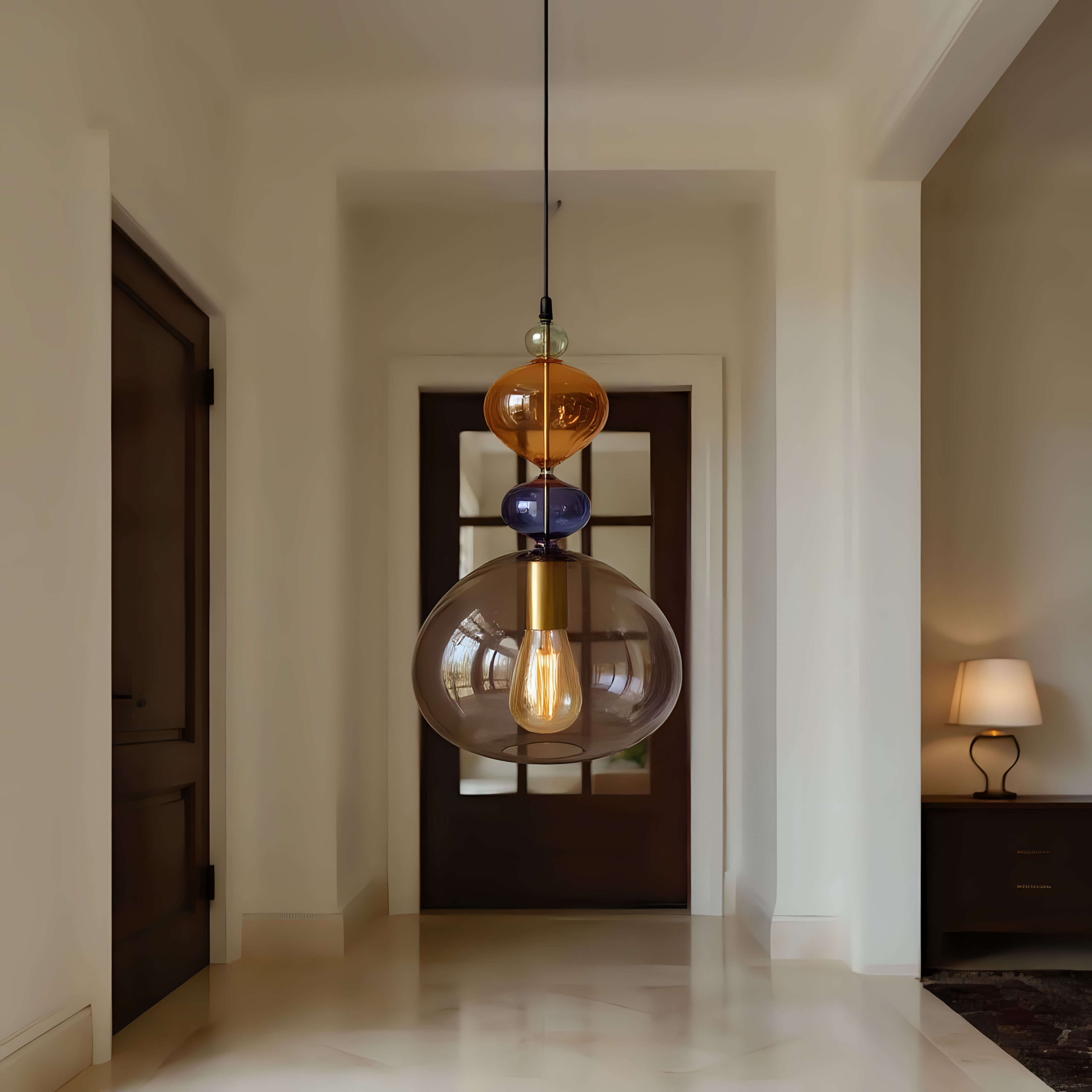 Hand Blown Glass Pendant Light