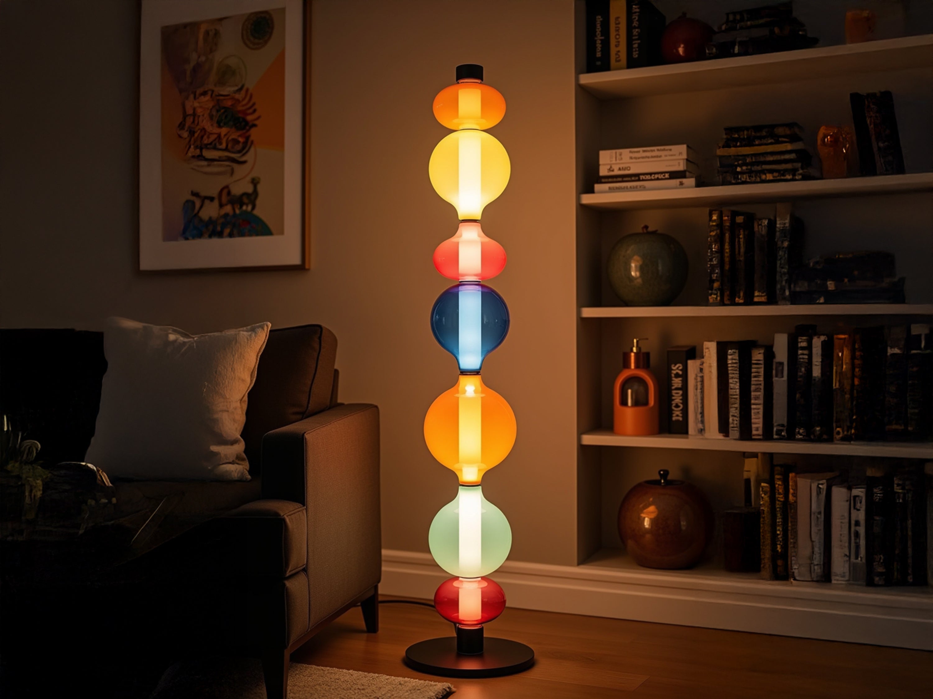 Glass Floor Lamp Unique Tall Standing Lamp